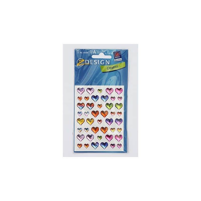 Themed stickers 'Jelly Hearts', plastic, multicolour