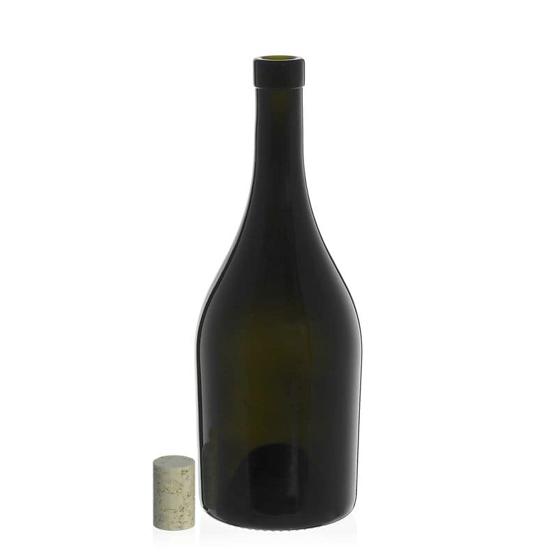750 ml wine bottle 'Exclusive', antique green, closure: cork