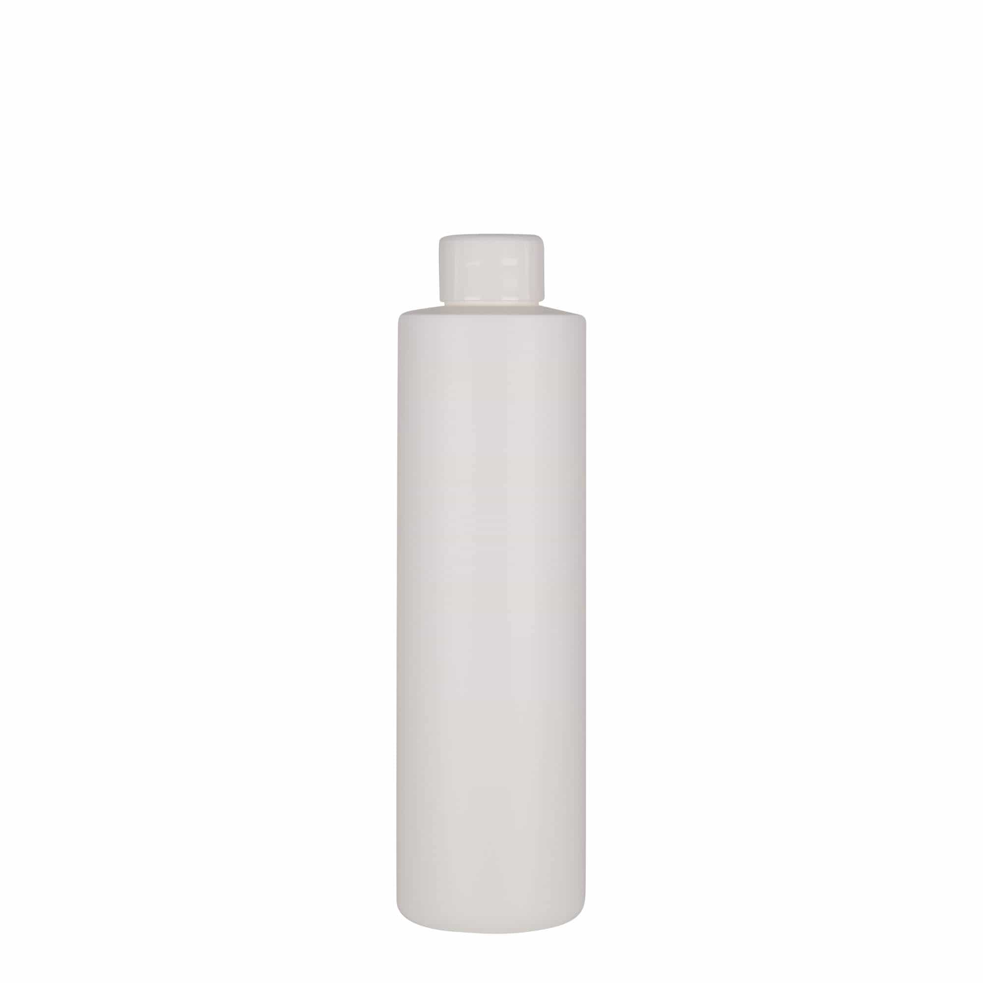 250 ml plastic bottle 'Pipe', green HDPE, white, closure: GPI 24/410