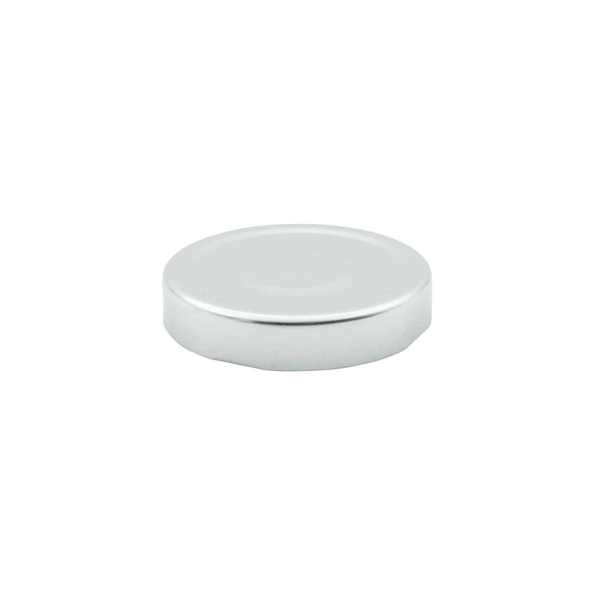 Deep twist off lid, tinplate, silver, for opening: Deep-TO 70