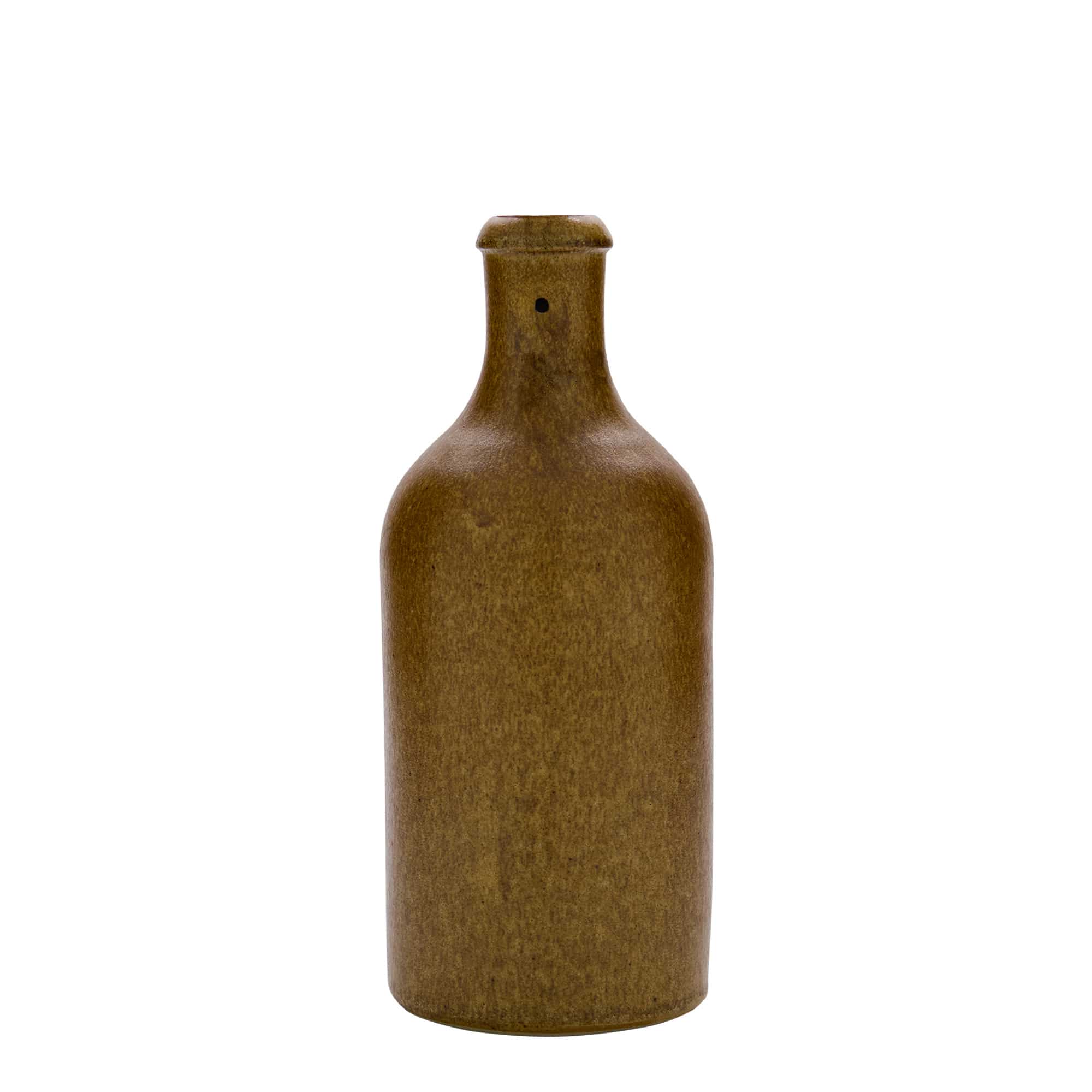500 ml earthen jug, stoneware, brown crystal, closure: swing top