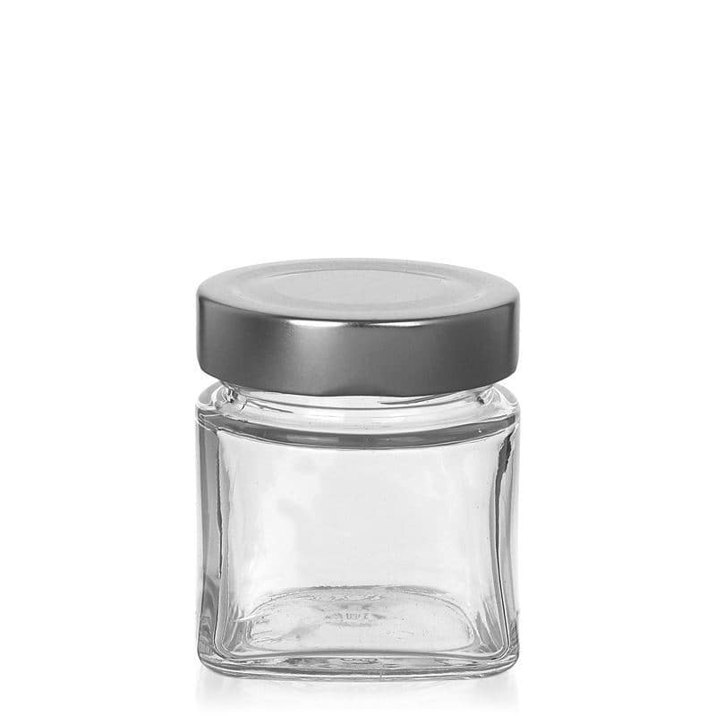 106 ml square jar 'Luxor', closure: deep twist off (DTO 58)