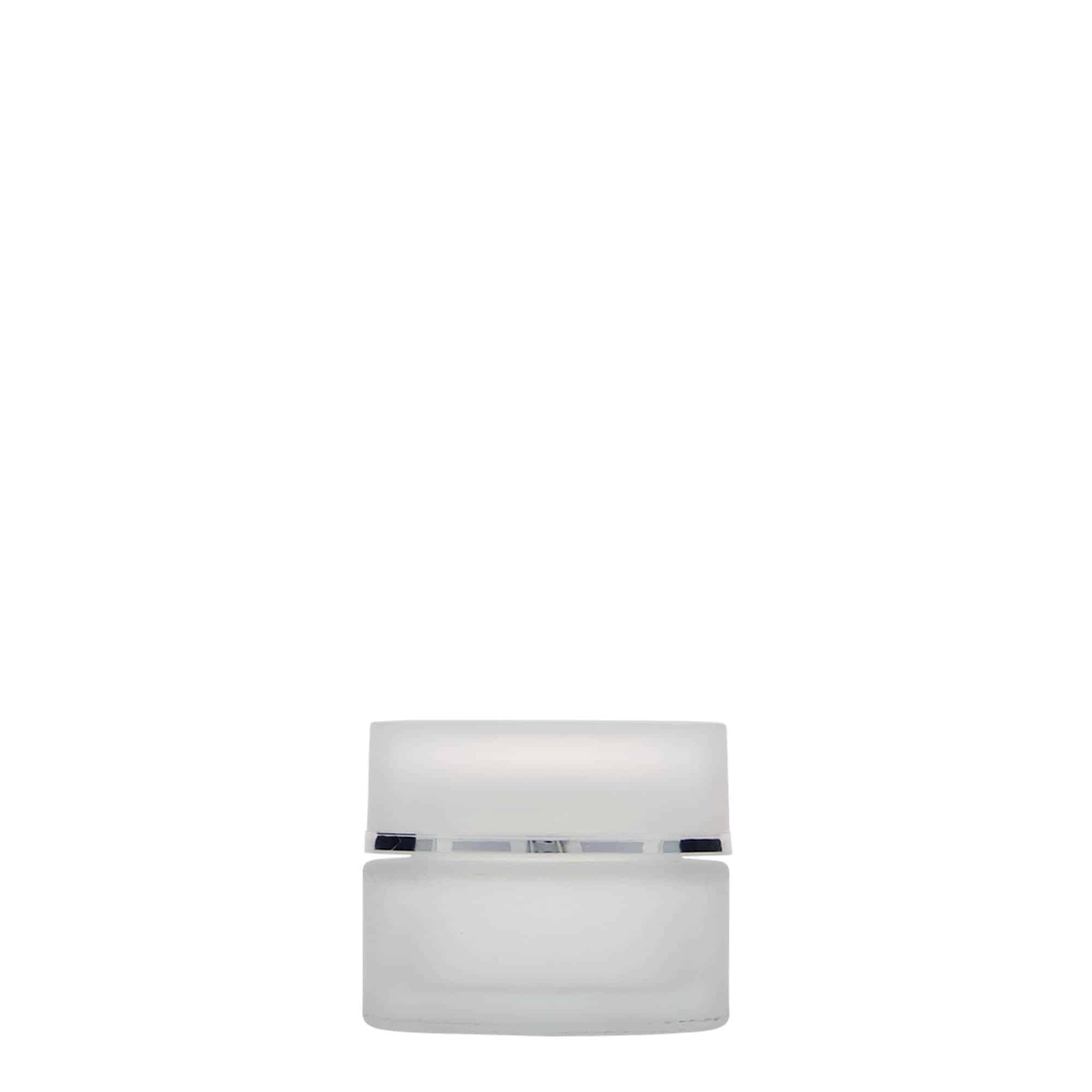 15 ml cosmetic jar 'Platin Edition', glass, frosted, closure: screw cap