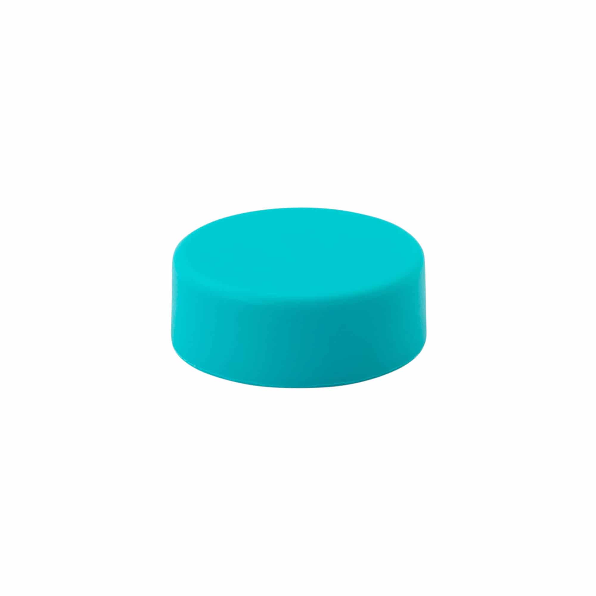 Screw cap, ABS plastic, turquoise, for opening: GPI 33/400