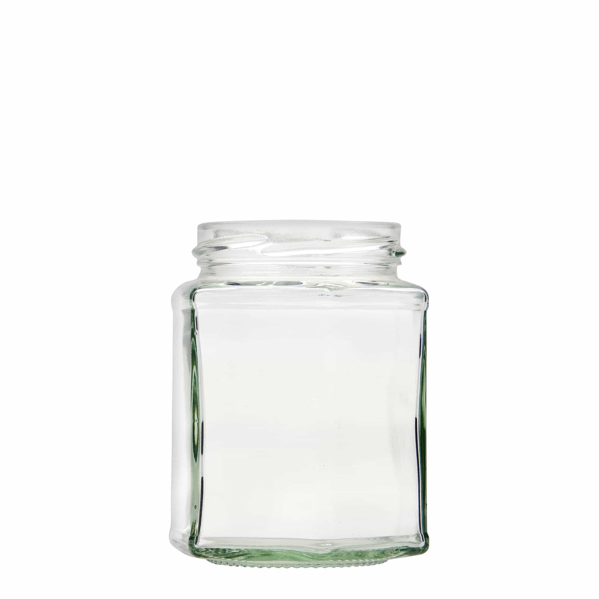 324 ml hexagonal jar, closure: twist off (TO 66)