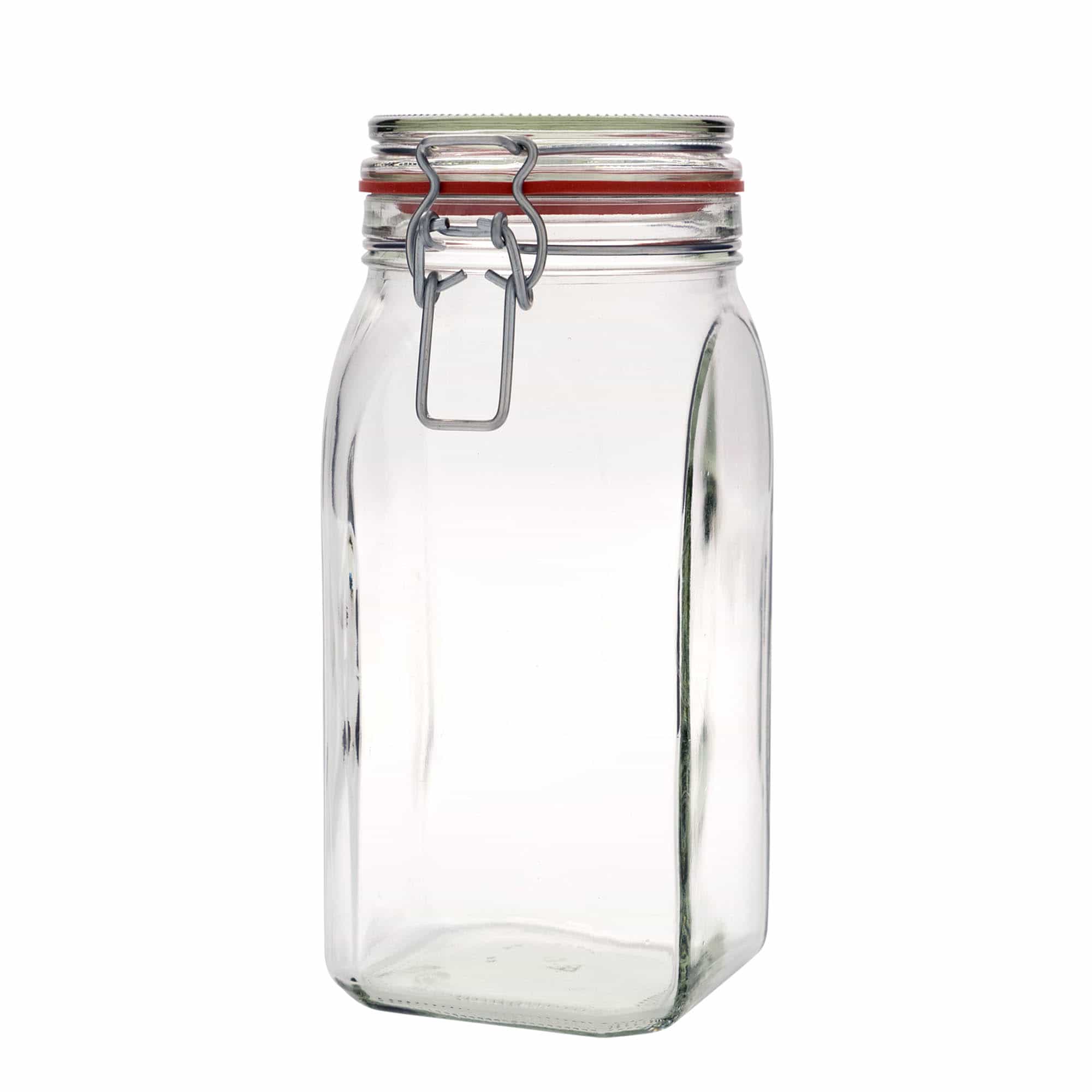 1,540 ml clip top jar, square, closure: clip top