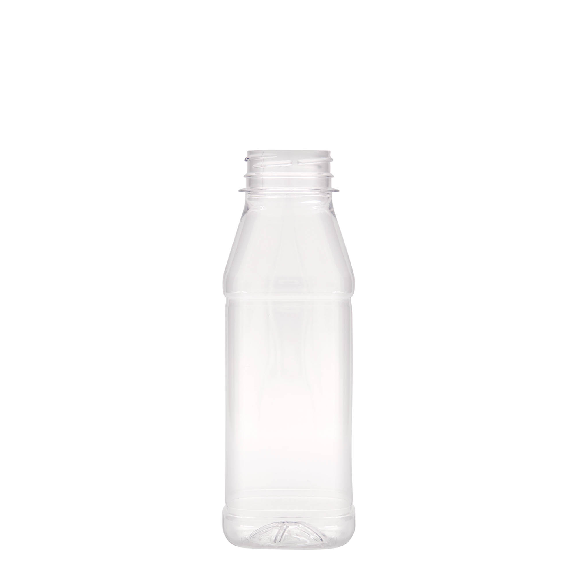 330 ml PET bottle 'Milk and Juice Carré', square, plastic, closure: 38 mm