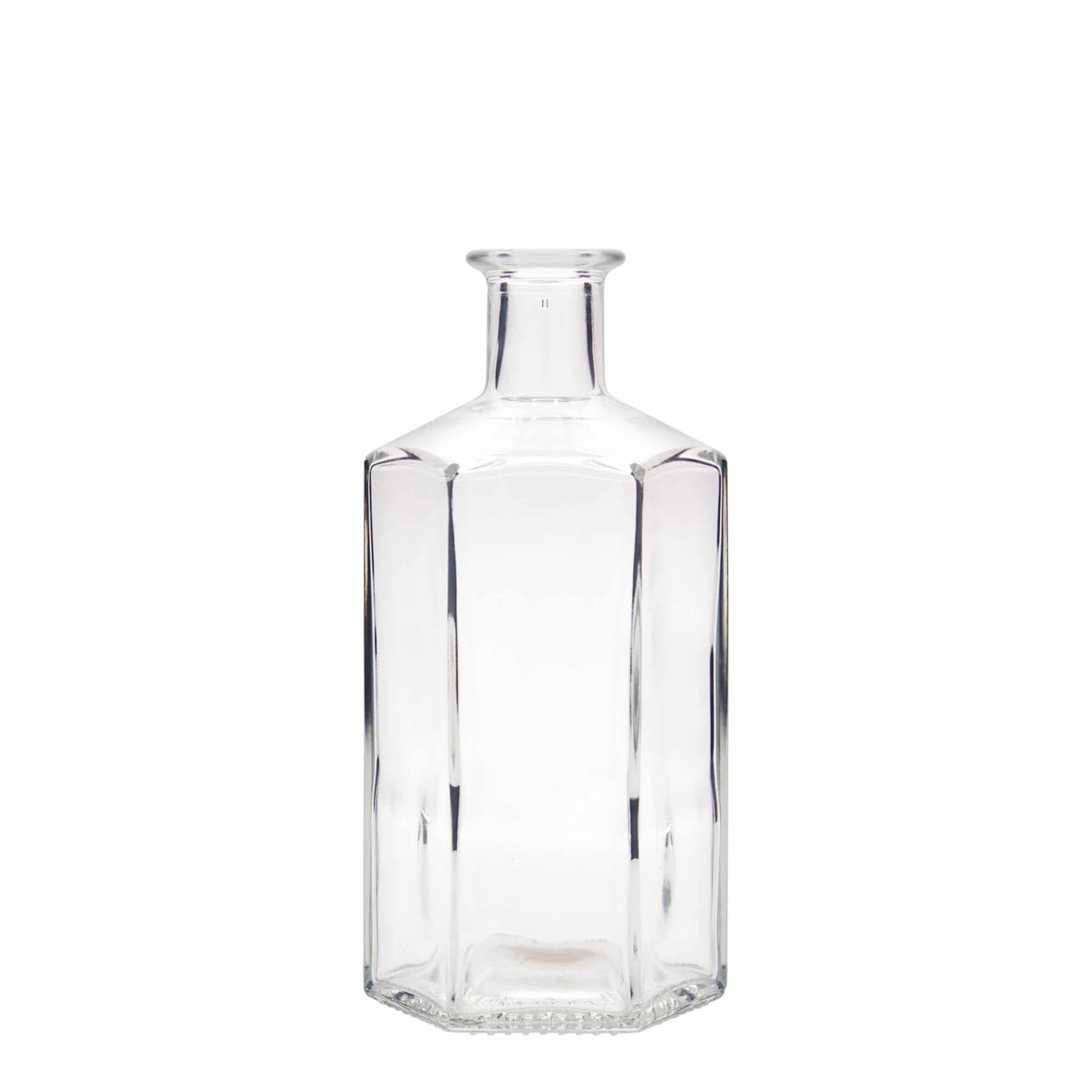 500 ml glass apothecary bottle 'Jimmy', hexagonal, closure: cork