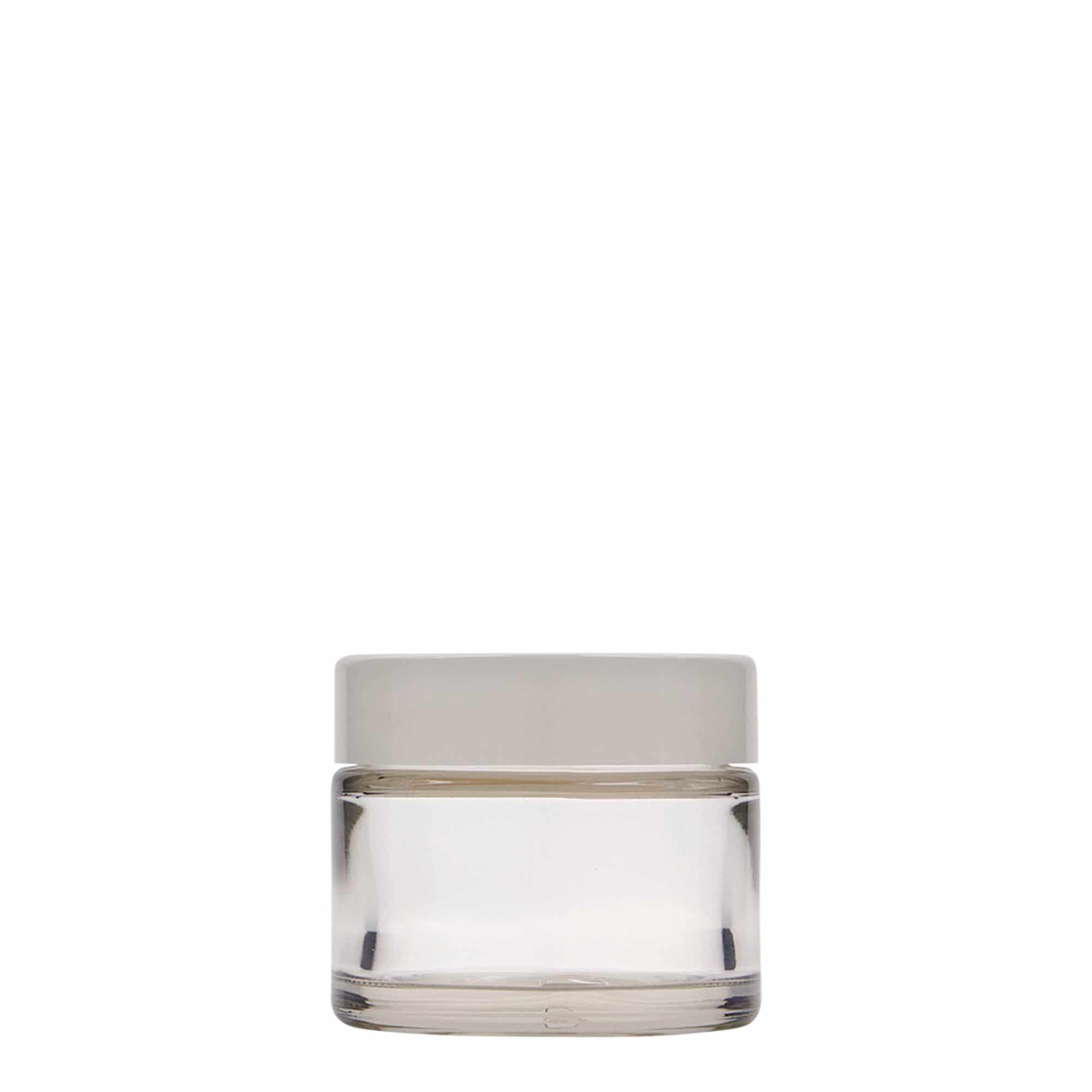 50 ml cosmetic jar 'Beauty', glass, closure: screw cap