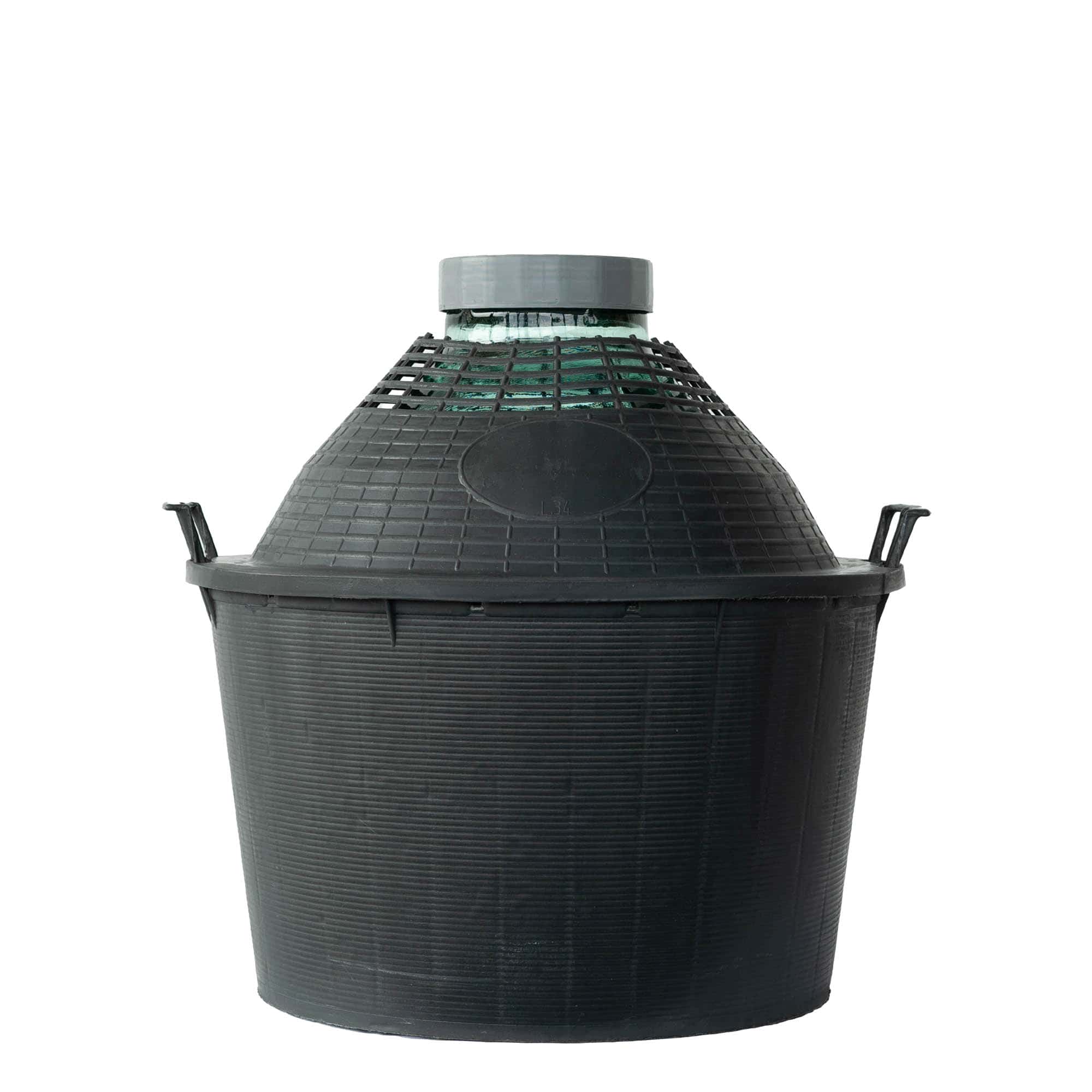 34 l wide neck carboy, glass, closure: screw cap