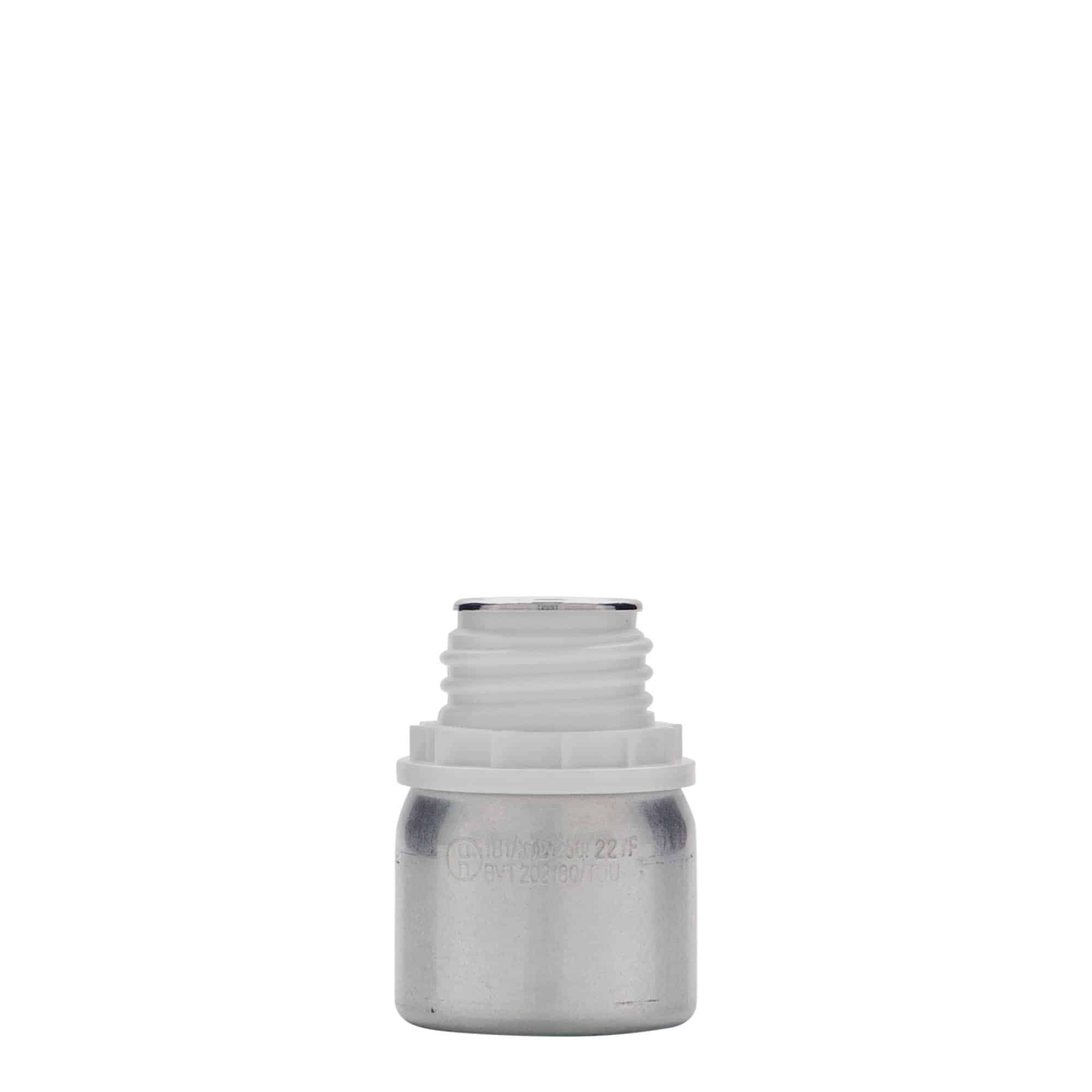 50 ml aluminium bottle, metal, silver, closure: DIN 32