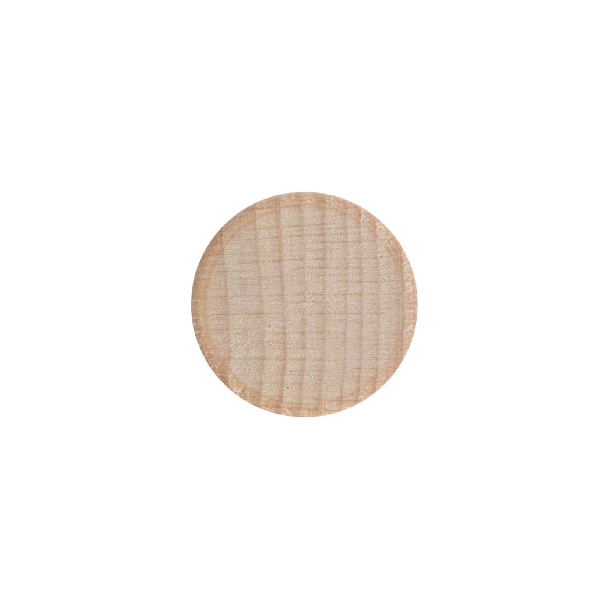 Screw cap, wood, beige, for opening: GPI 28/400