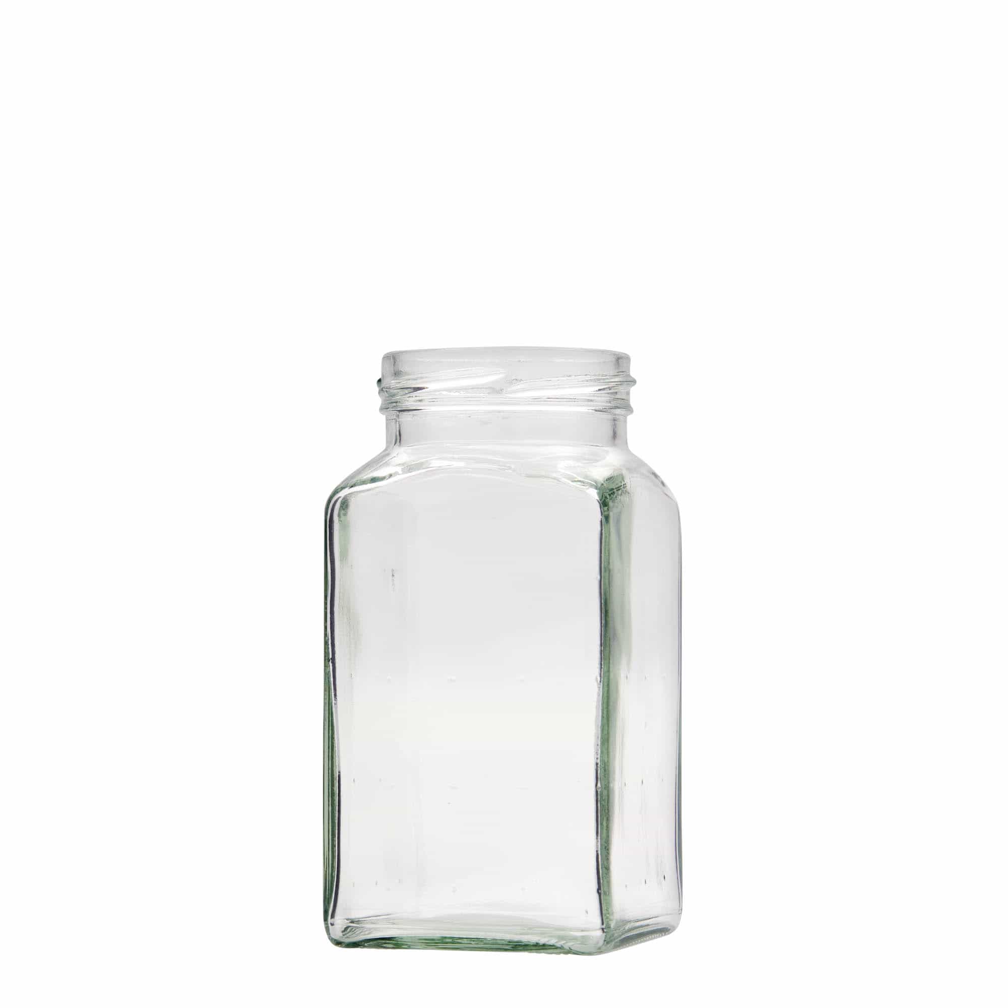 312 ml square jar, closure: twist off (TO 58)