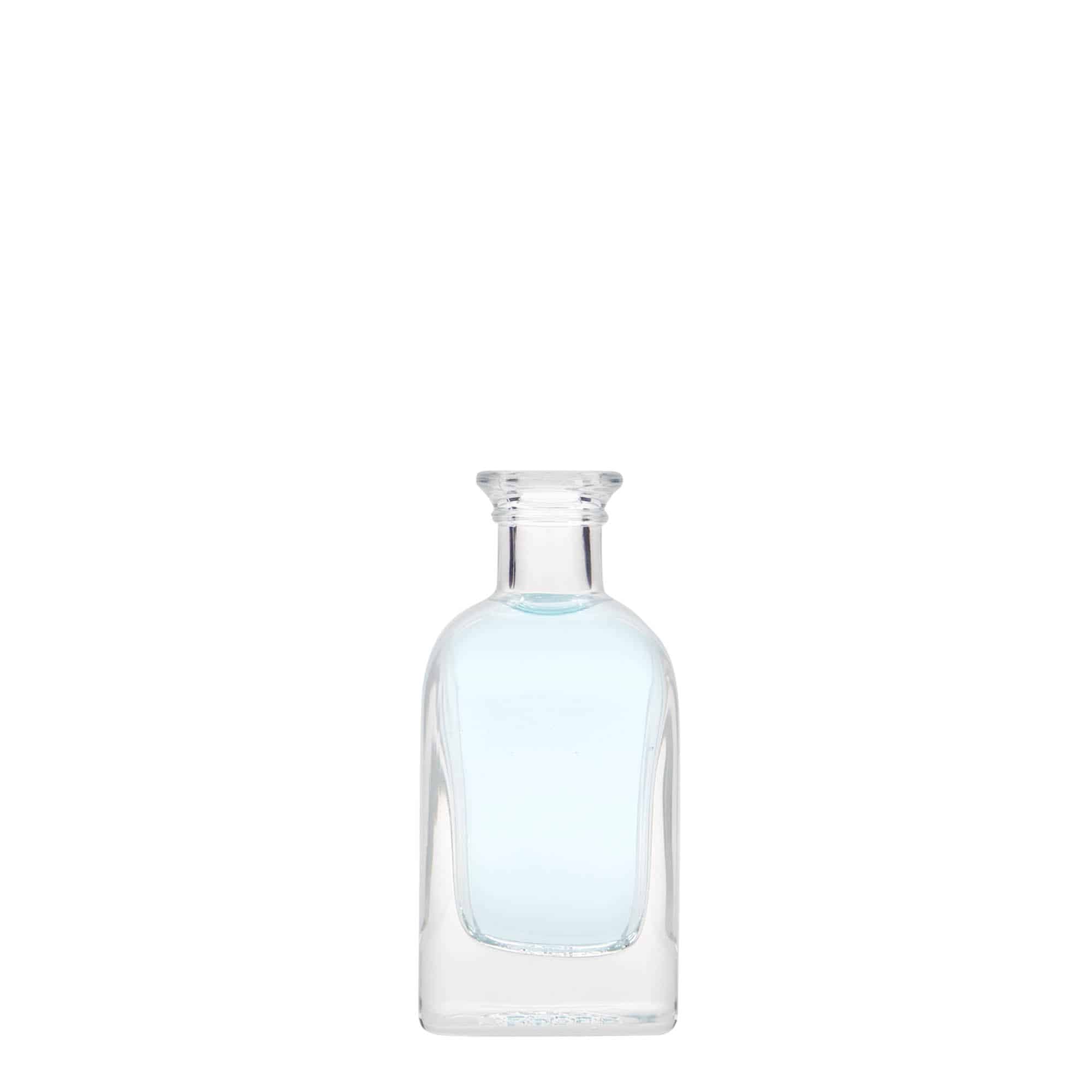 40 ml glass apothecary bottle Carré, square, closure: cork