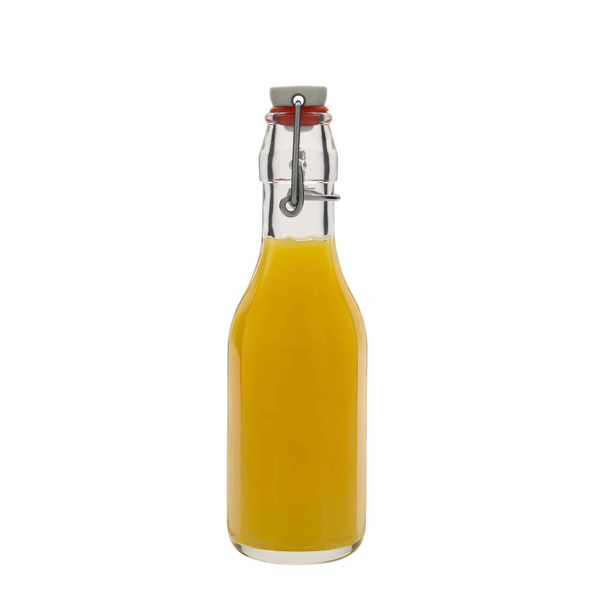 250 ml glass bottle 'Bravo', ten-sided, closure: swing top