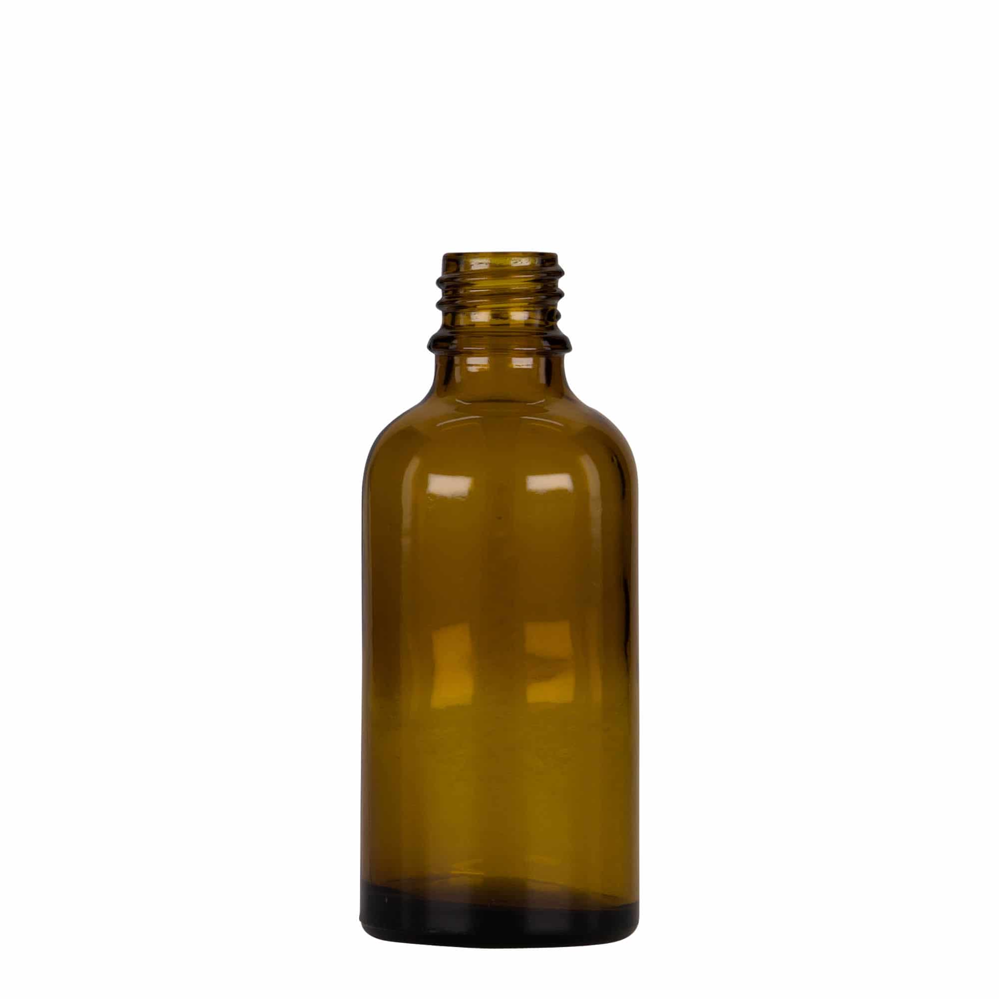 50 ml medicine pipette bottle, glass, brown/black, closure: DIN 18