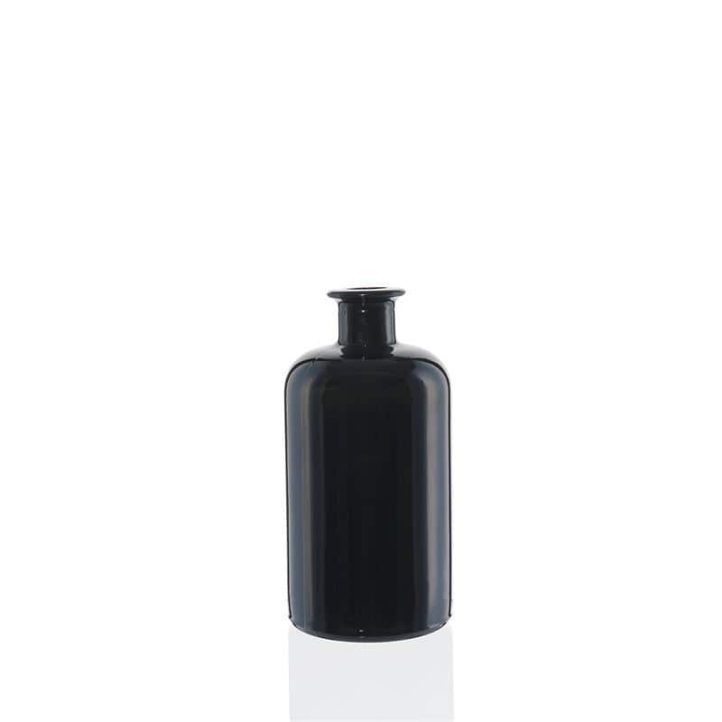 500 ml glass apothecary bottle, black, closure: cork
