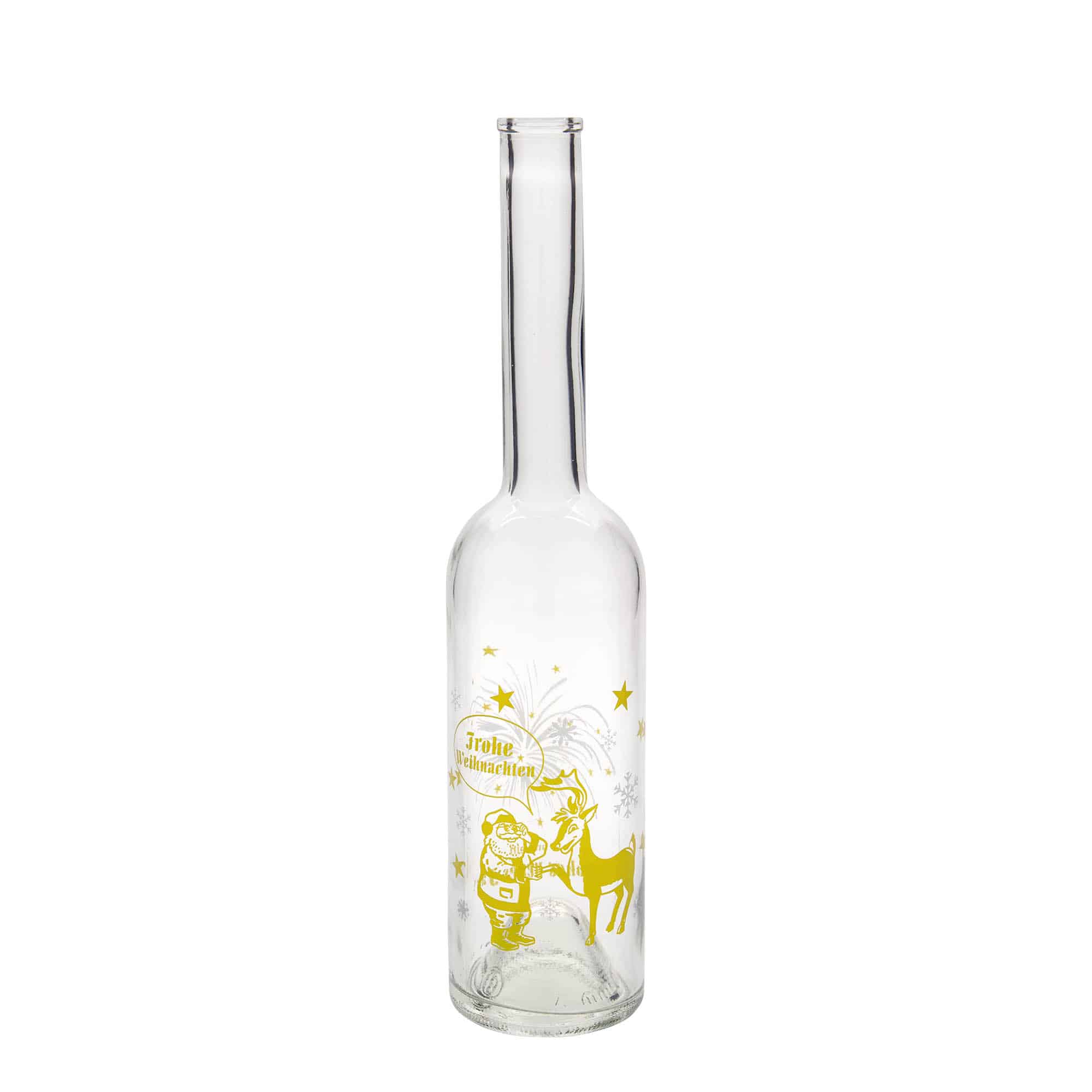 500 ml glass bottle 'Opera', print: fireworks, closure: cork