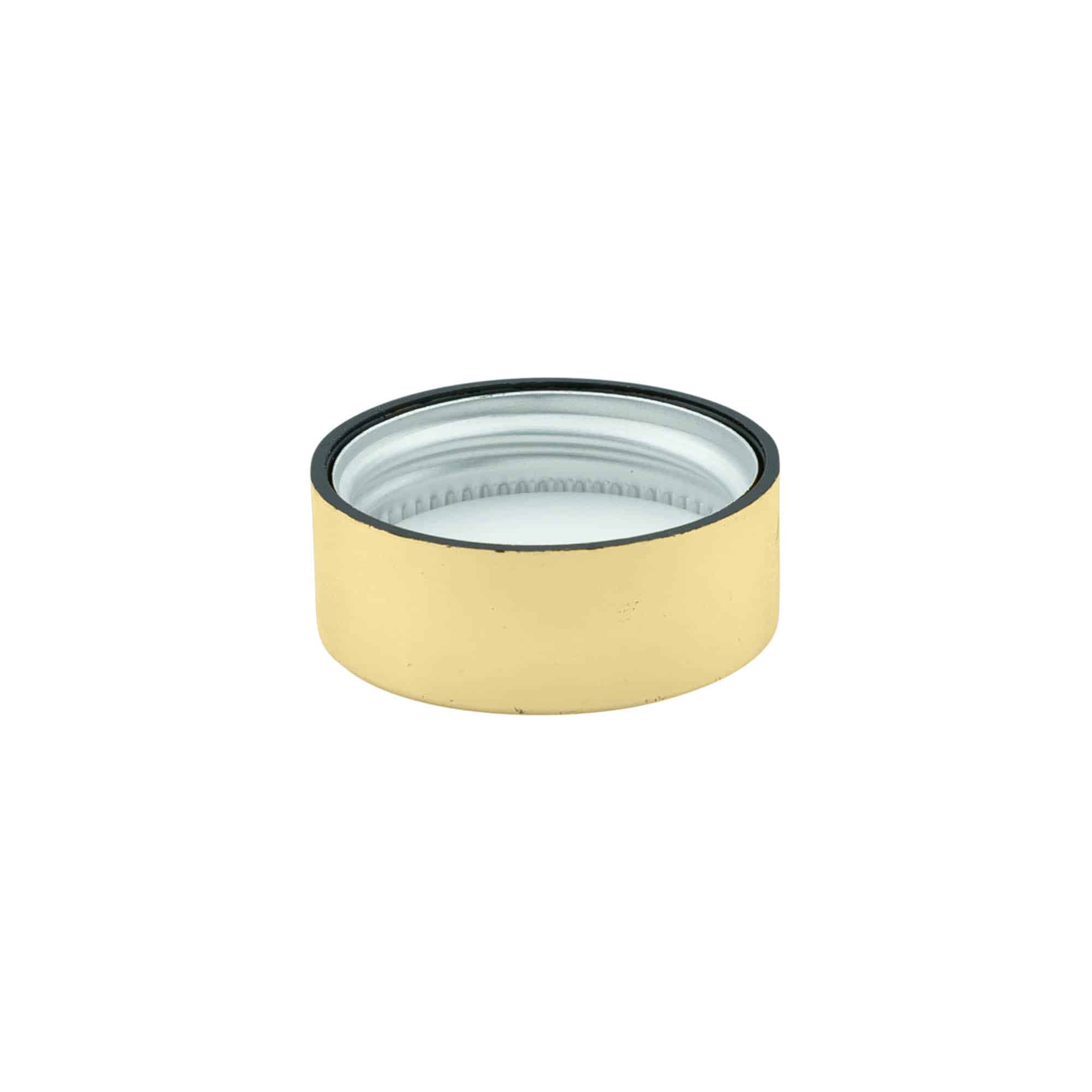 Screw cap, ABS plastic, gold, for opening: GPI 33/400