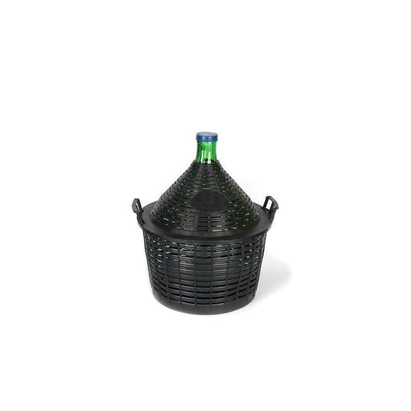 20 l narrow neck carboy, glass, green, closure: slip lid