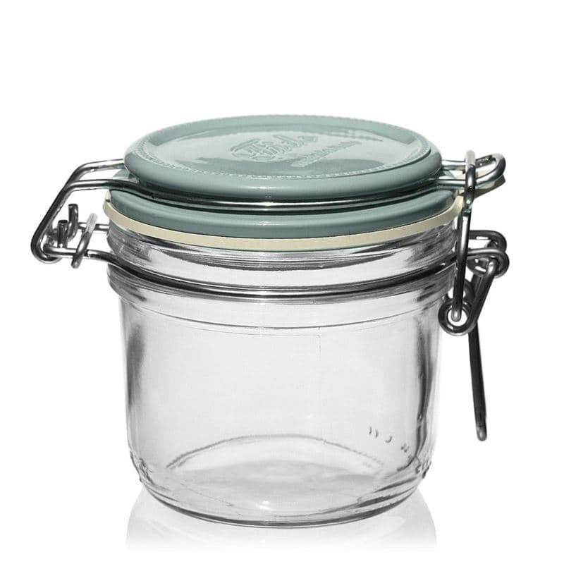 e200 ml clip top jar 'Fido', blue, closure: clip top