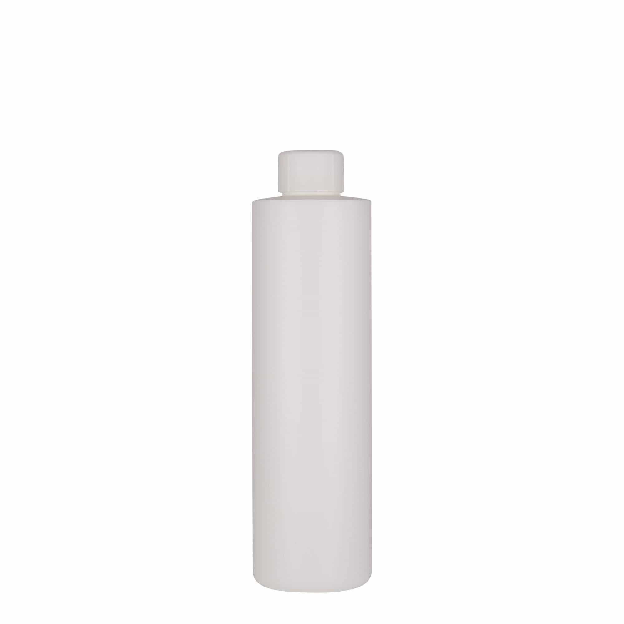 250 ml plastic bottle 'Pipe', HDPE, white, closure: GPI 24/410