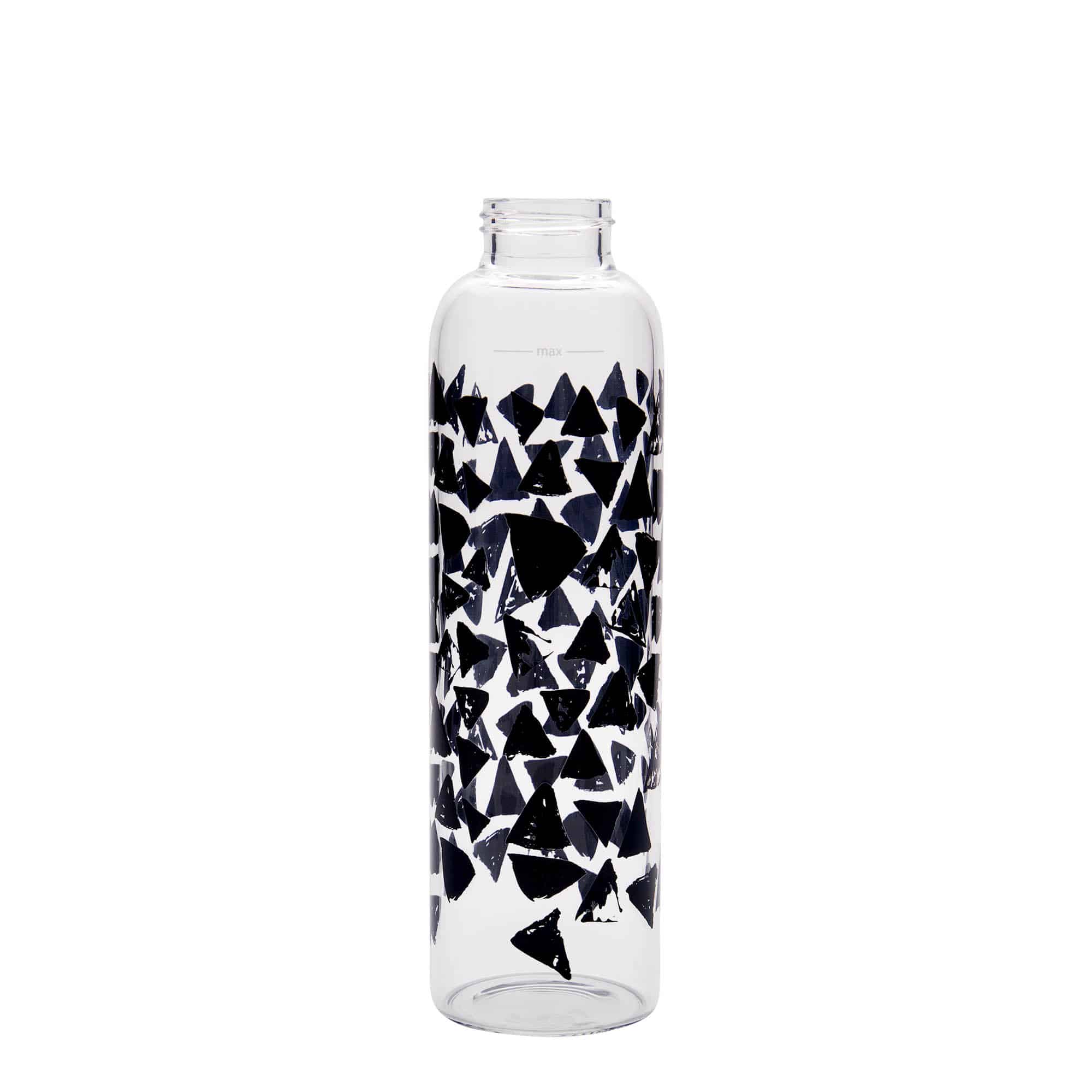 500 ml water bottle 'Perseus', print: black triangles, closure: screw cap