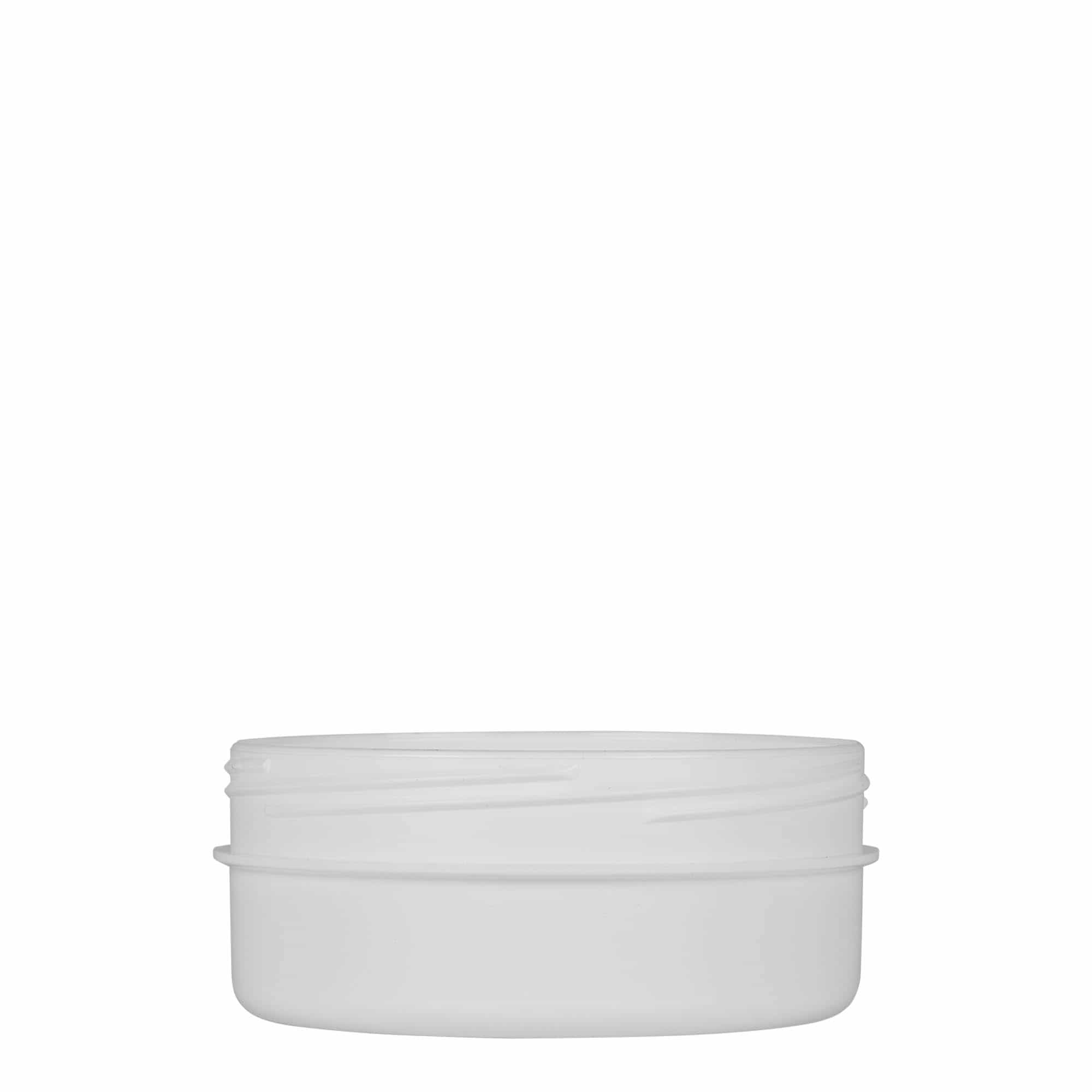 125 ml plastic jar 'White Line', PP, white, closure: screw cap