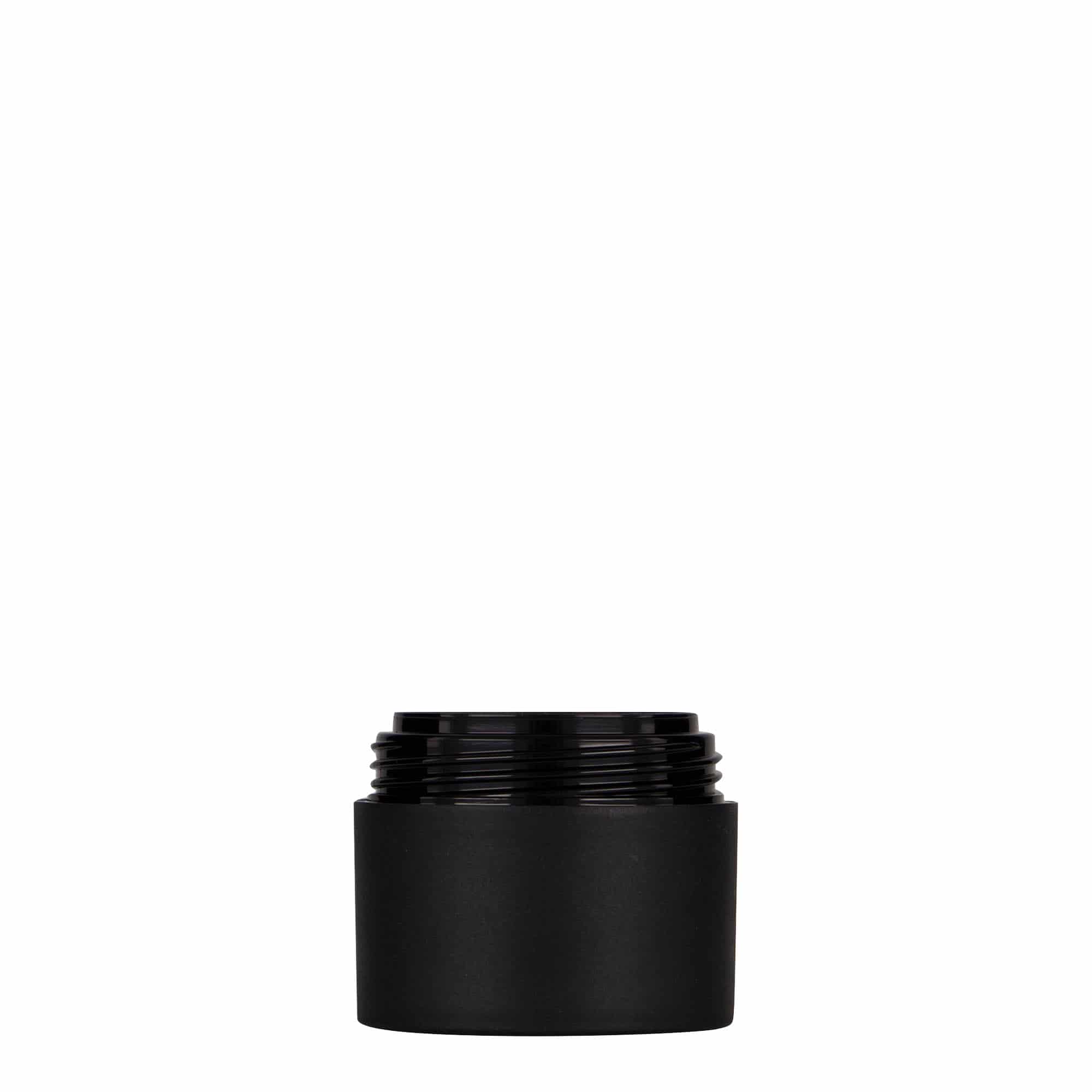 30 ml plastic jar 'Antonella', PP, black, closure: screw cap