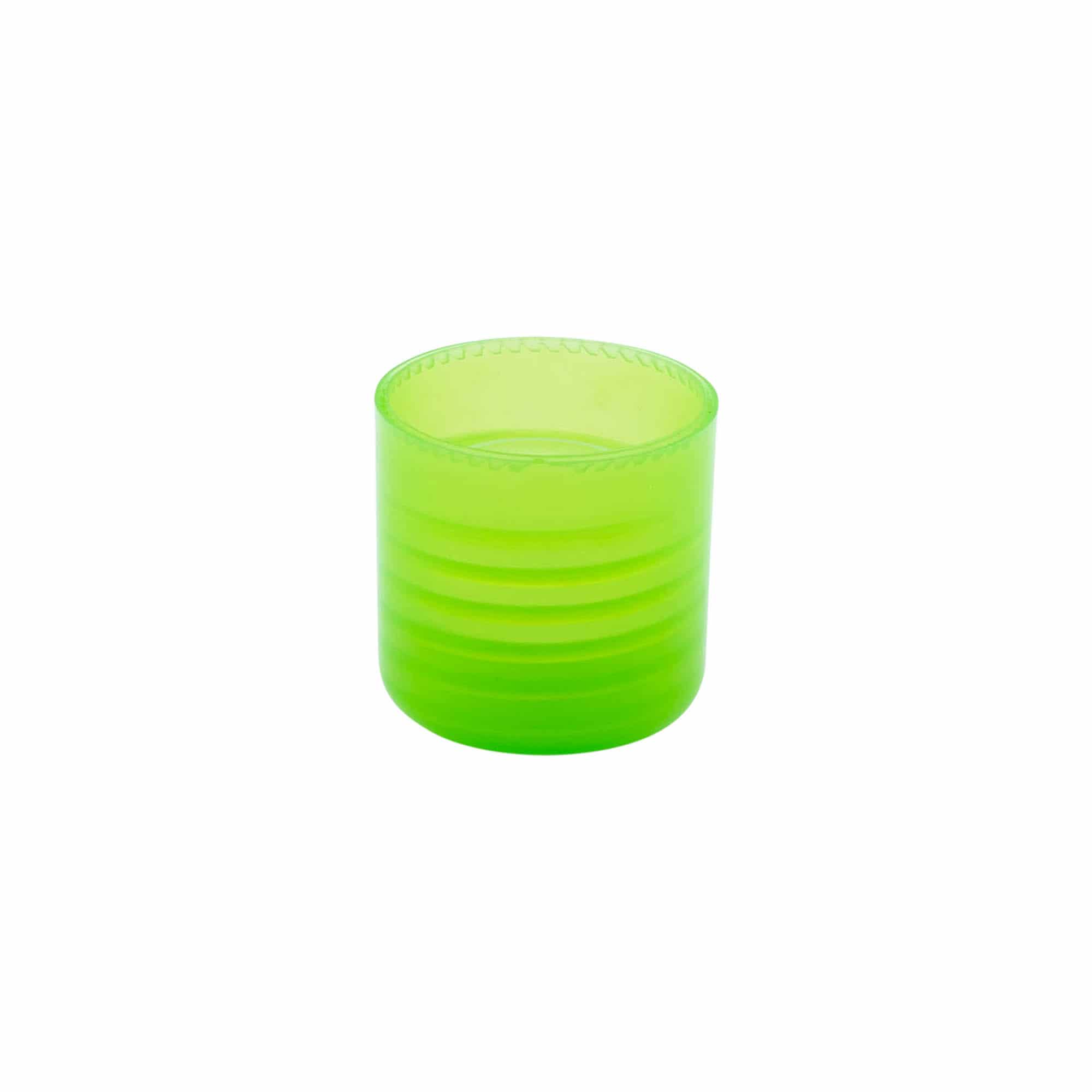Screw cap with spray insert, PP plastic, green, for opening: GPI 24/410