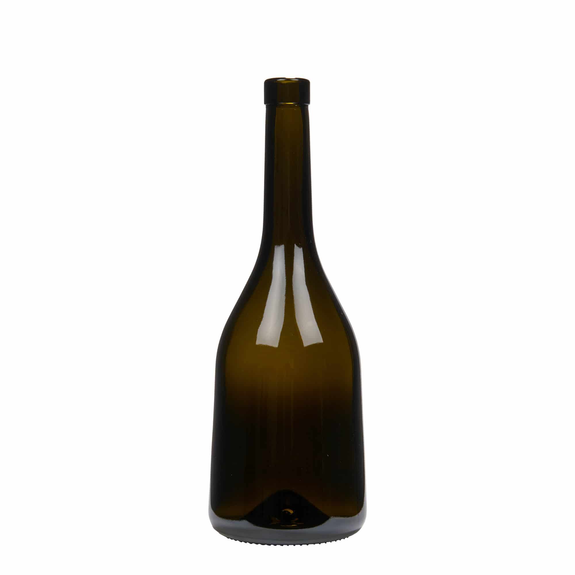 750 ml glass bottle 'Rustica', antique green, closure: cork