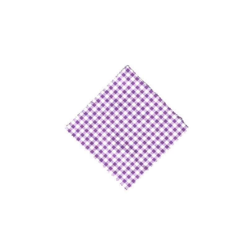 Checked fabric jar cover 12x12, square, textile, lilac, for opening: TO38-TO53