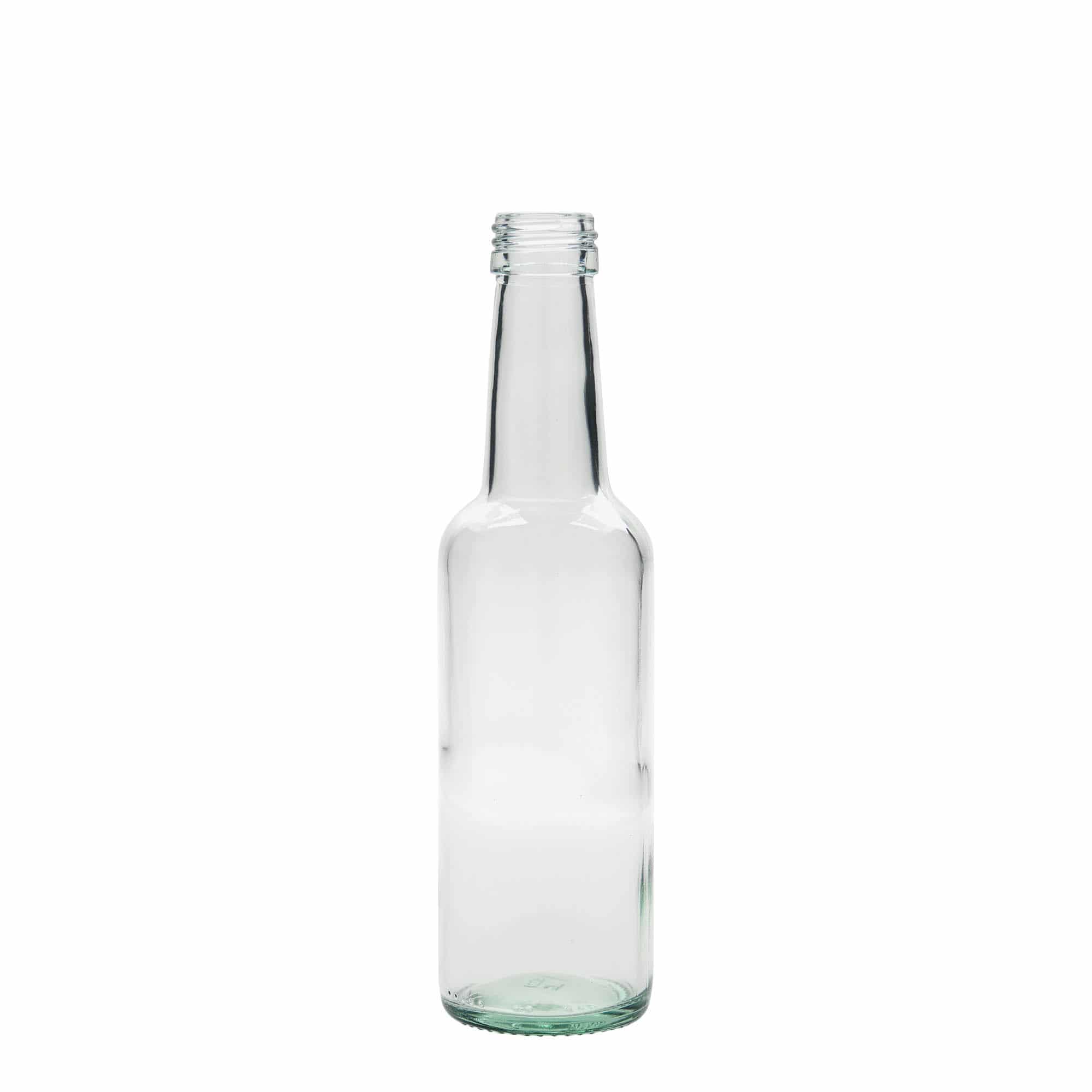 250 ml straight neck glass bottle, closure: PP 28