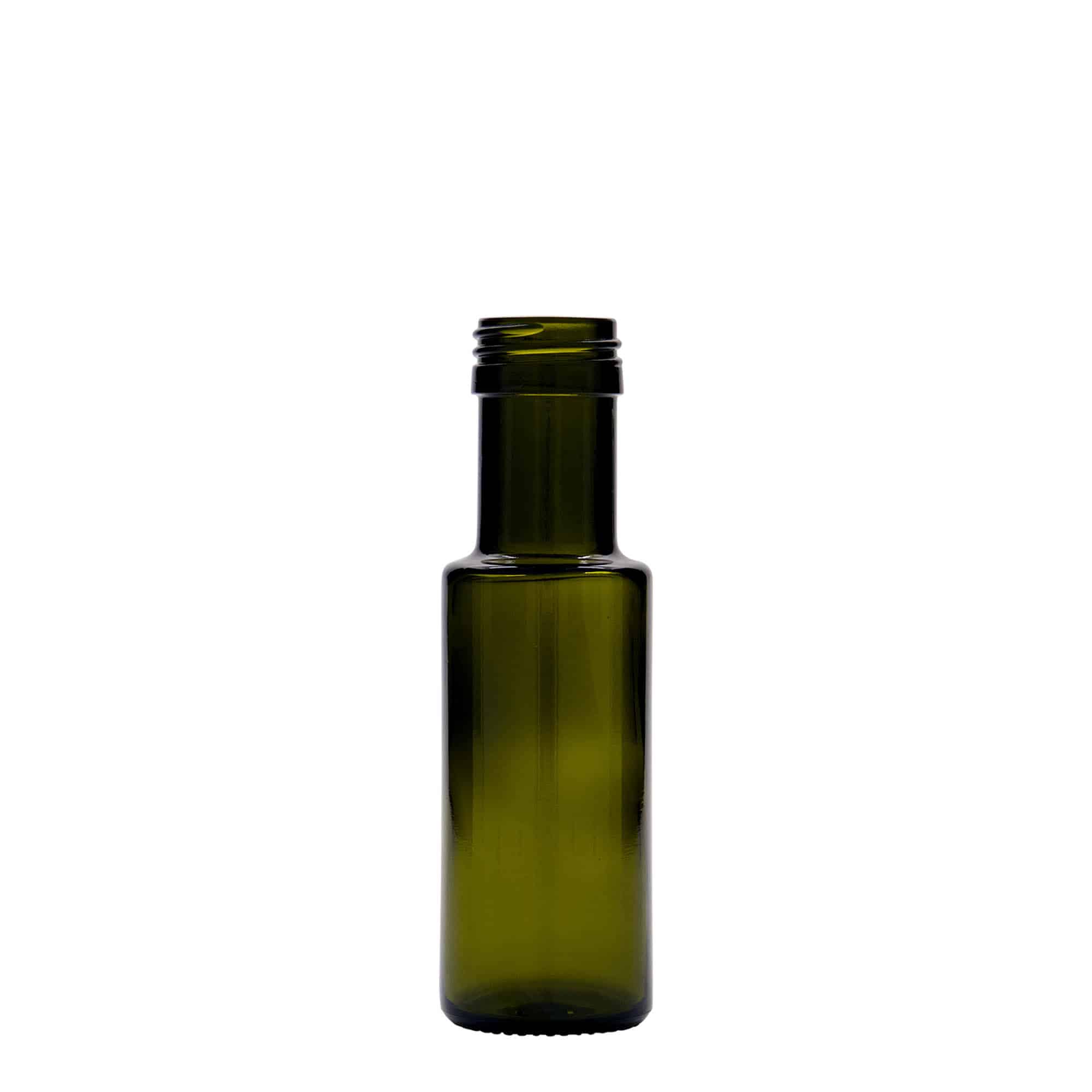 100 ml glass bottle 'Dorica', antique green, closure: PP 31.5