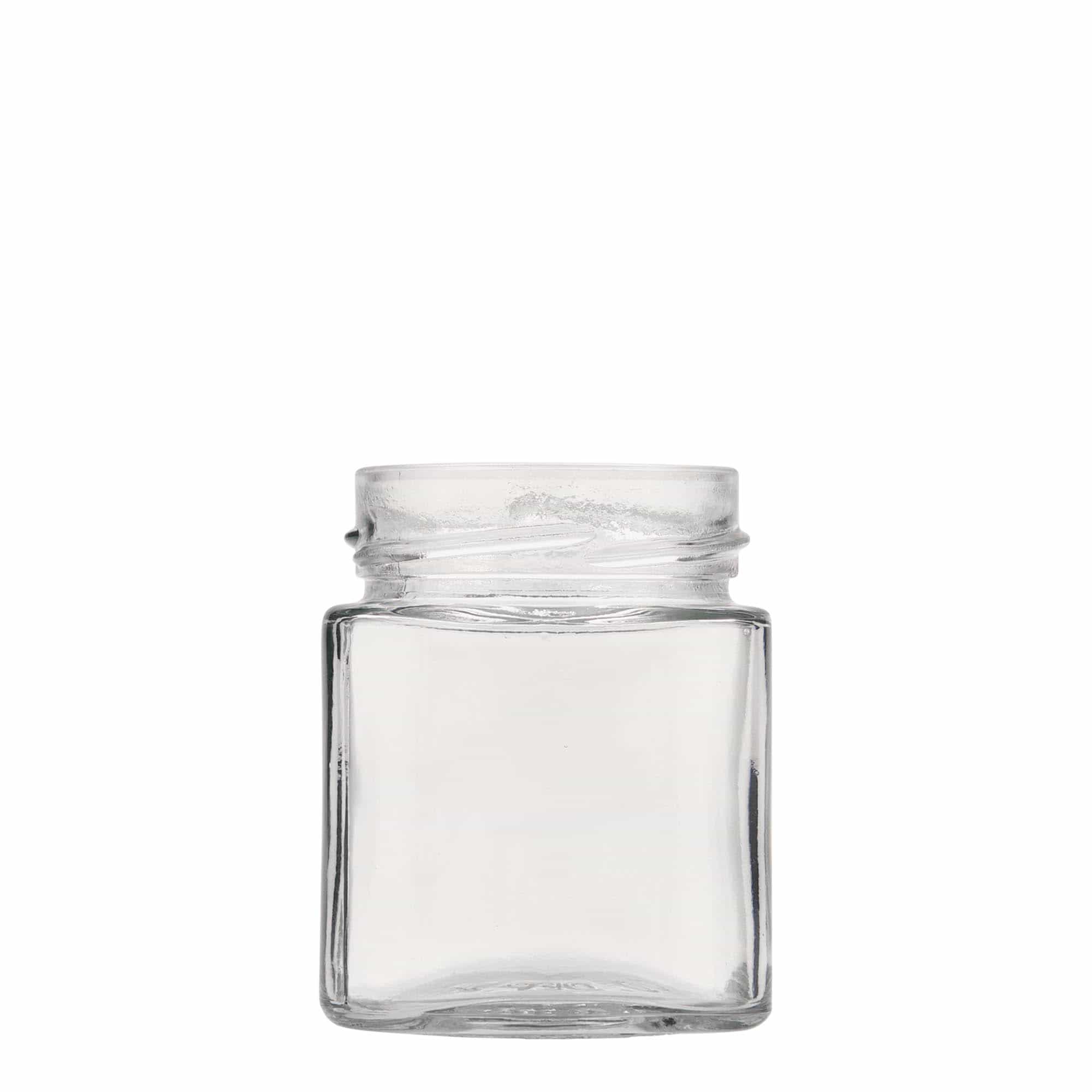 212 ml square jar 'Ikarus', closure: deep twist off (DTO 63)