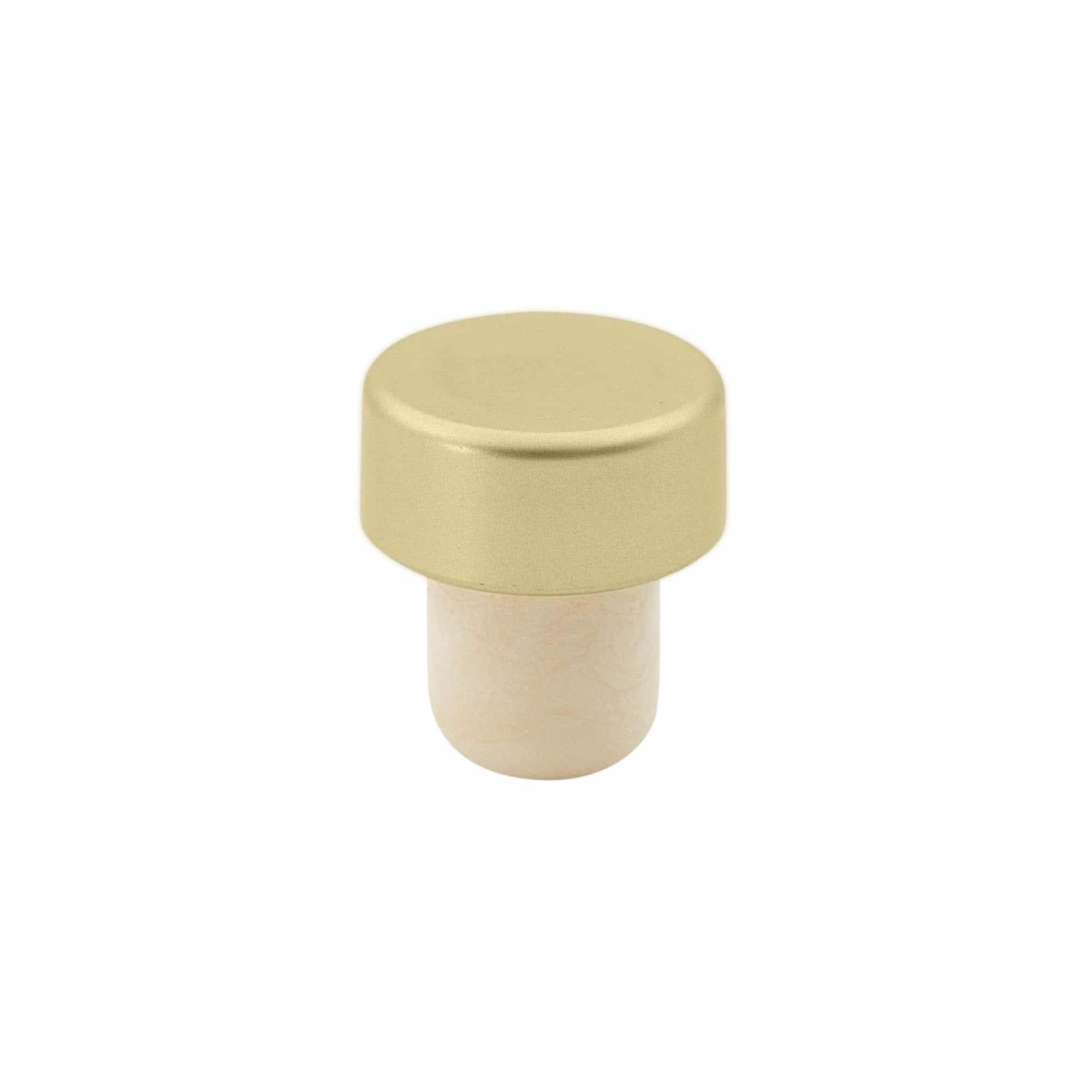 19 mm mushroom cork, plastic, gold, for opening: cork
