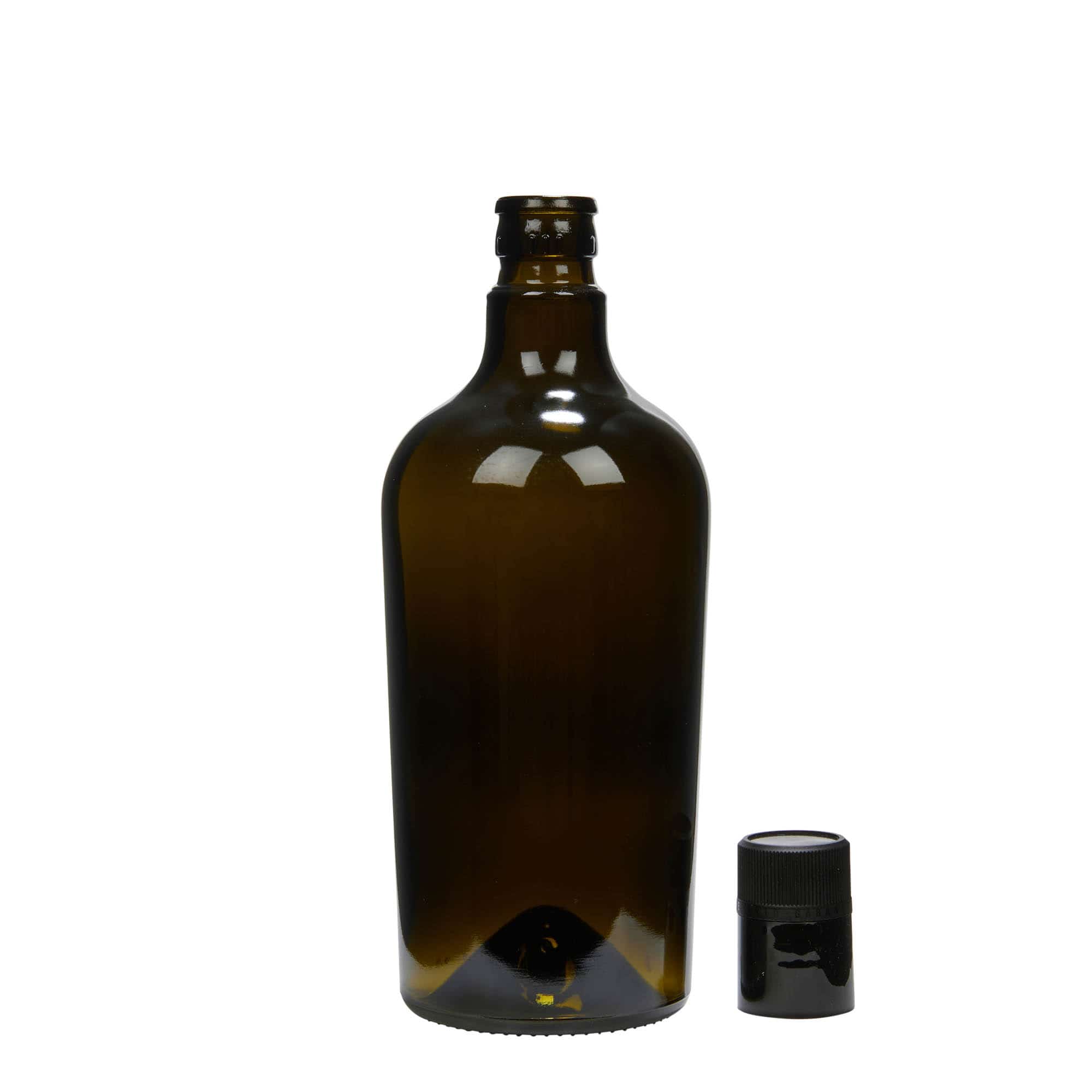 750 ml oil/vinegar bottle 'Oleum', glass, antique green, closure: DOP