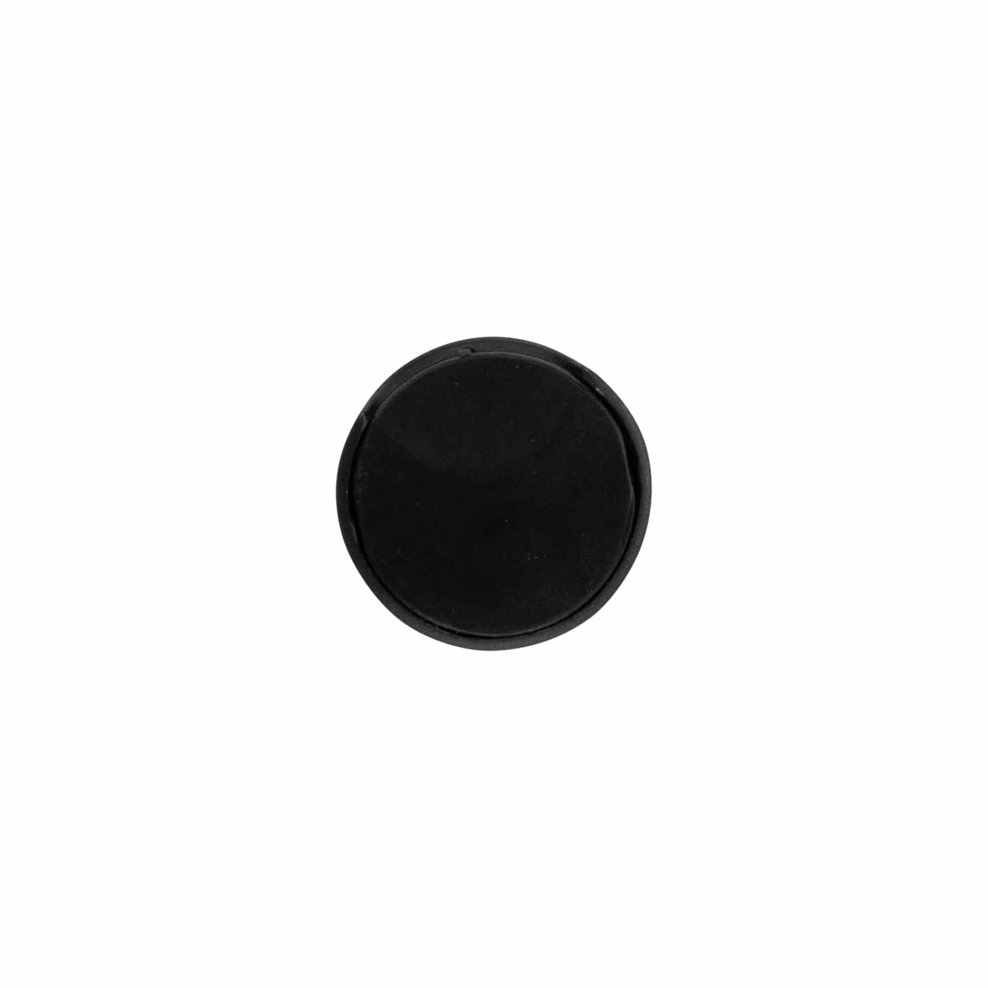 Screw cap with disc top, PP plastic, black, for opening: GPI 24/410