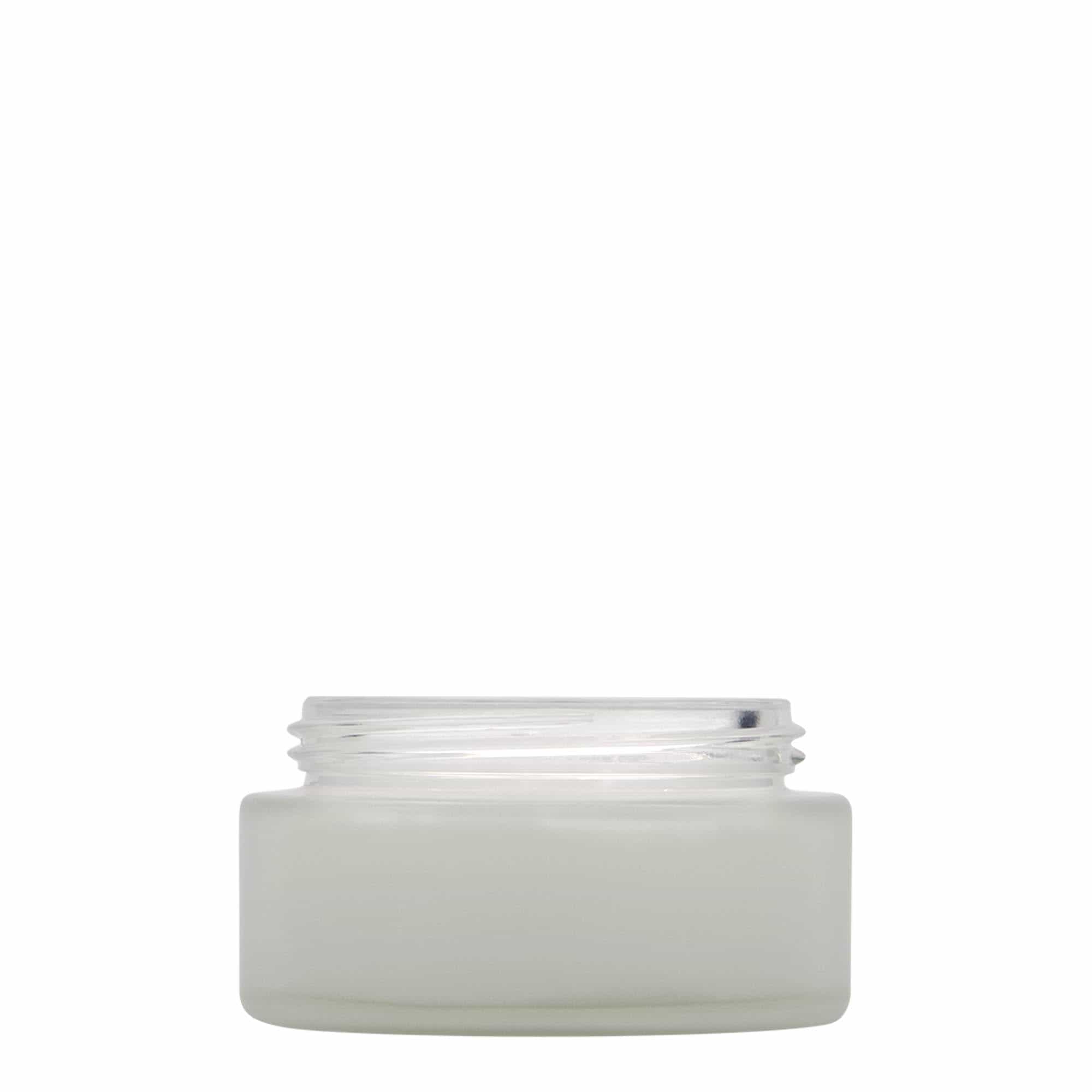 100 ml cosmetic jar 'Platin Edition', glass, frosted, closure: screw cap