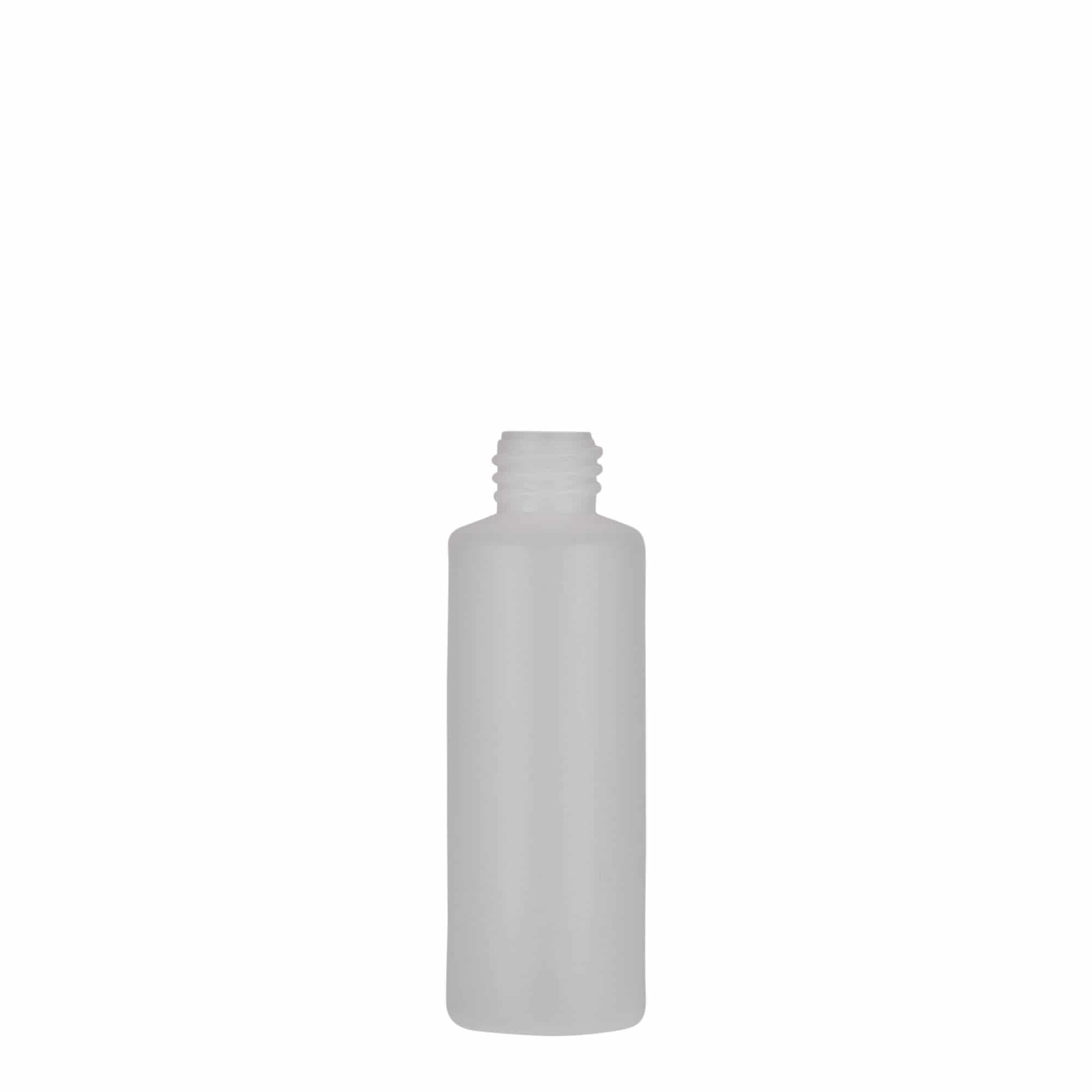 50 ml round bottle, PE plastic, natural, closure: screw cap