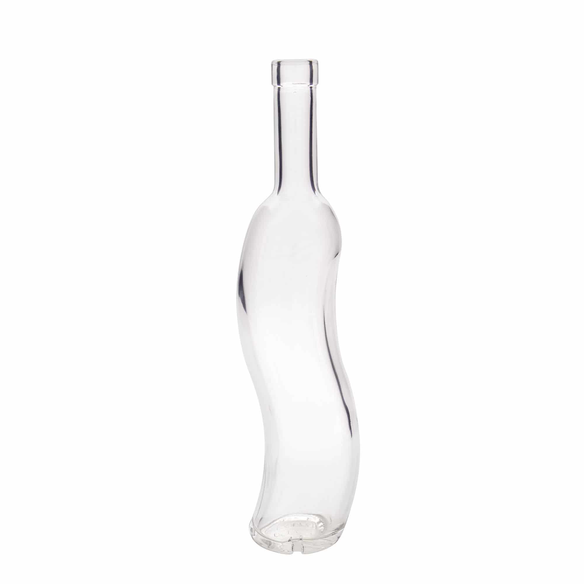 500 ml glass bottle 'La-Ola', semicircular, closure: cork