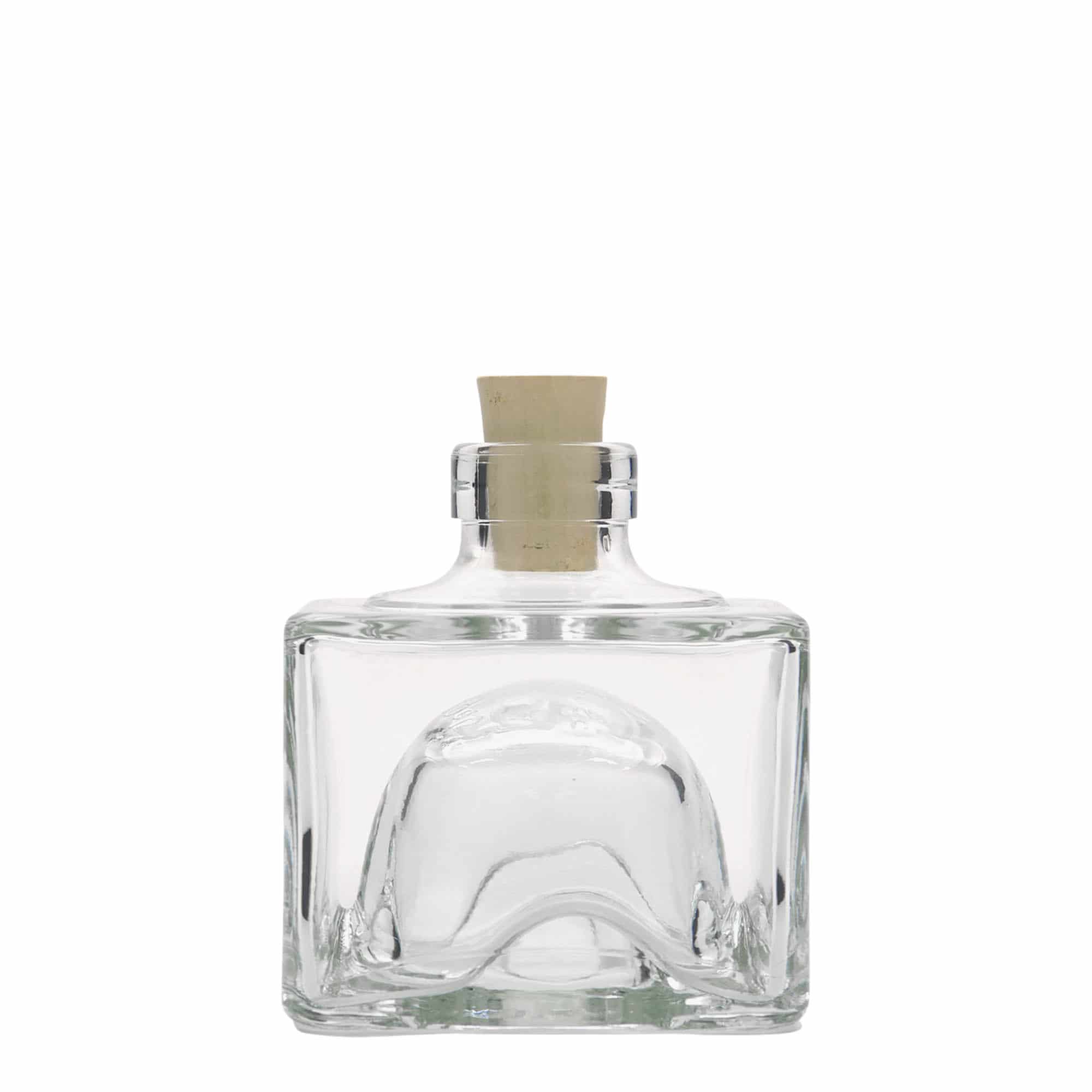 200 ml glass bottle 'Cocolores', square, closure: cork