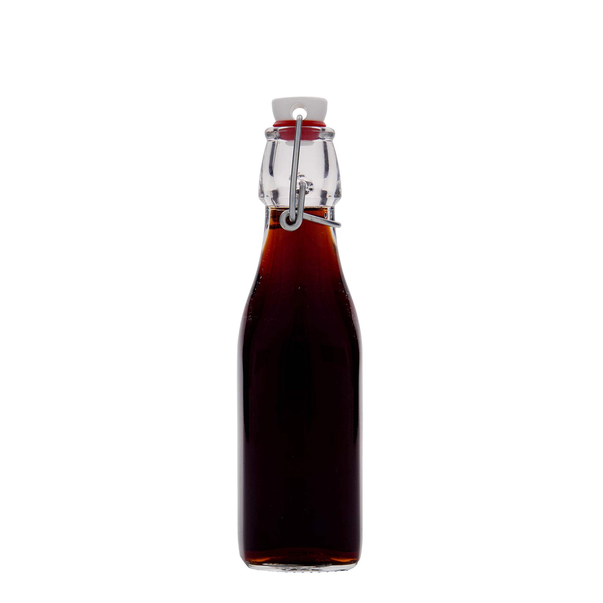 250 ml glass bottle 'Swing', square, closure: swing top