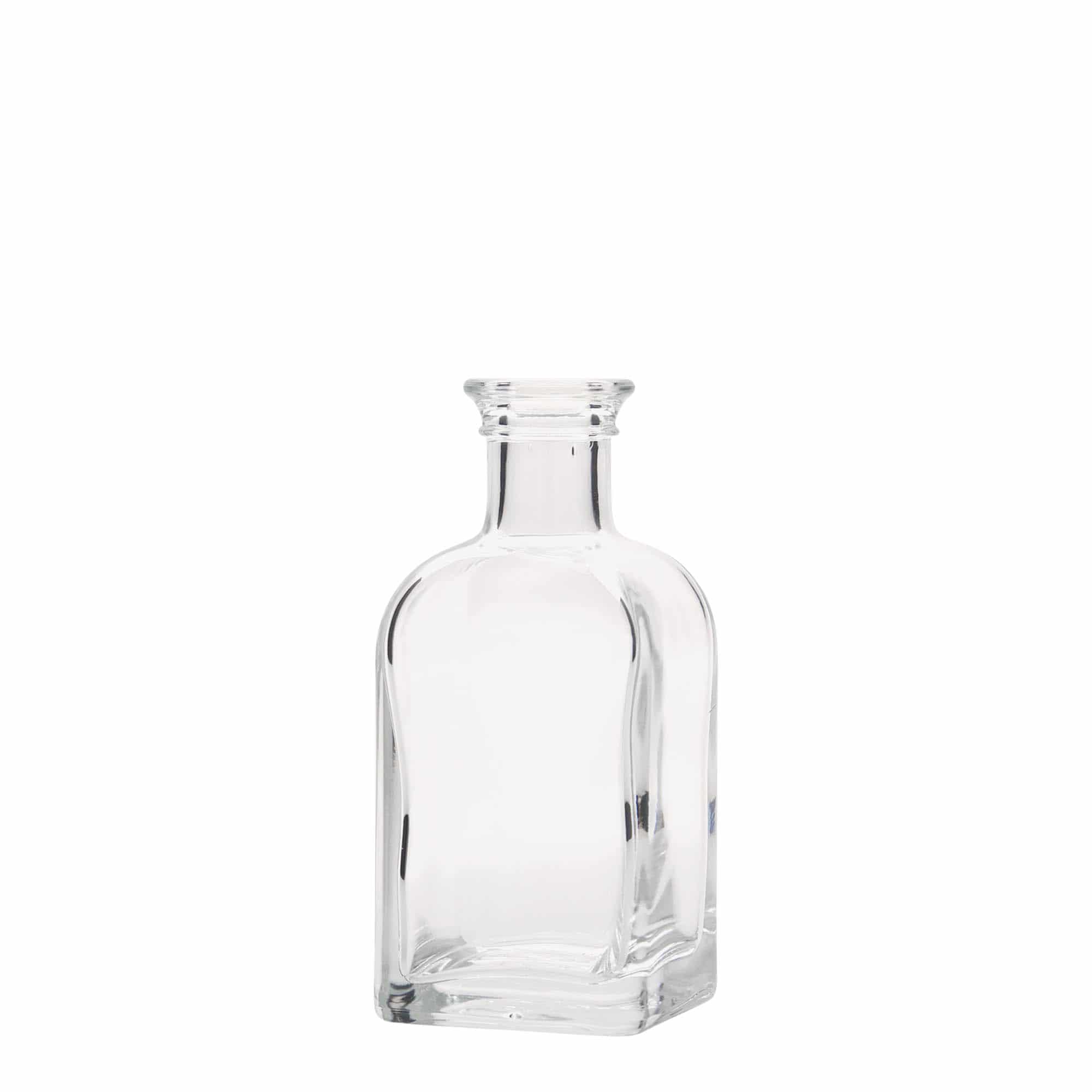 100 ml glass apothecary bottle Carré, square, closure: cork