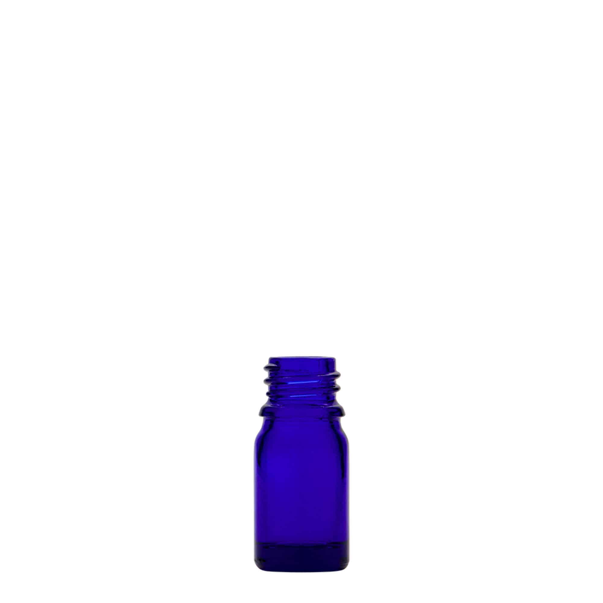 5 ml medicine bottle, glass, royal blue, closure: DIN 18