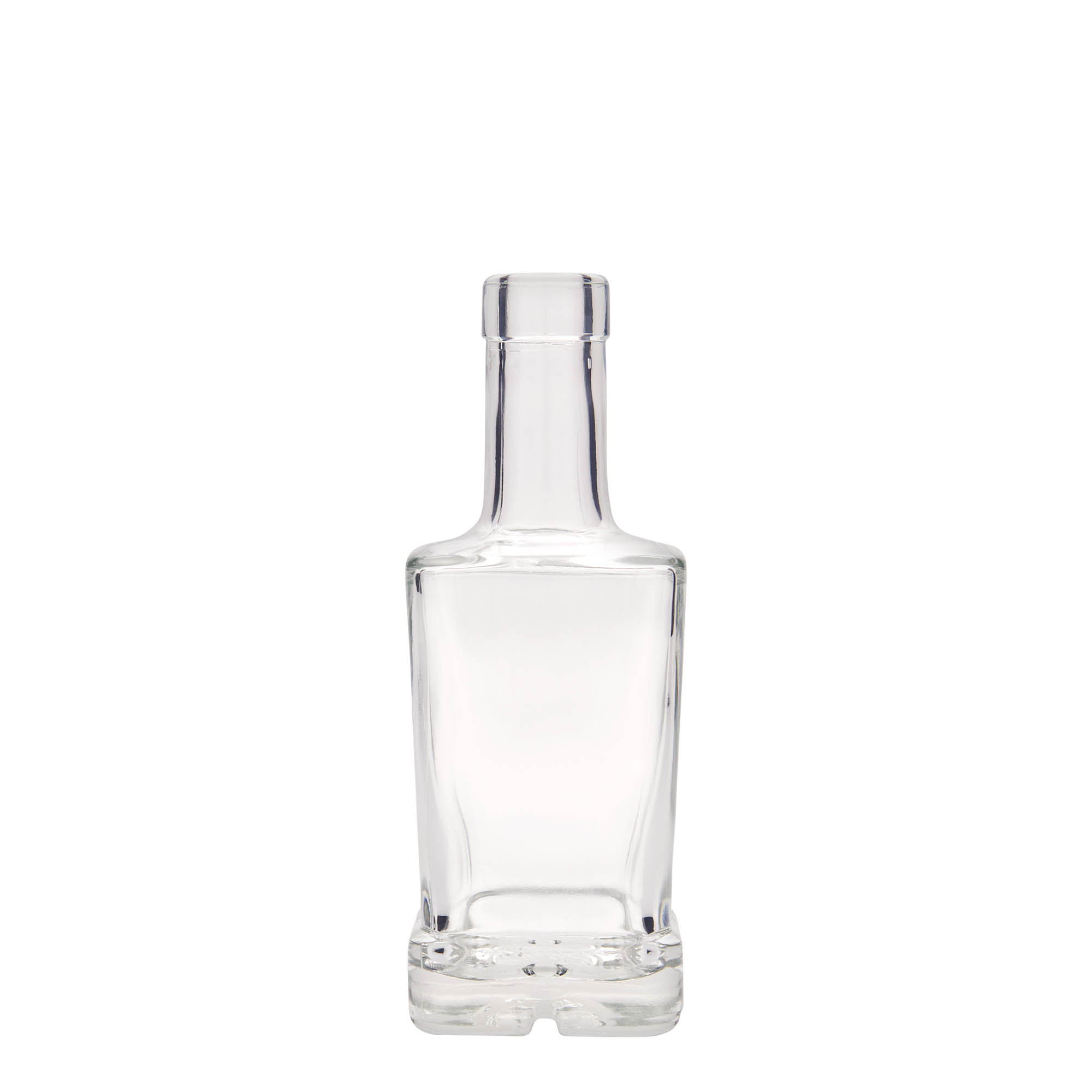 250 ml glass bottle 'Rene', square, closure: cork