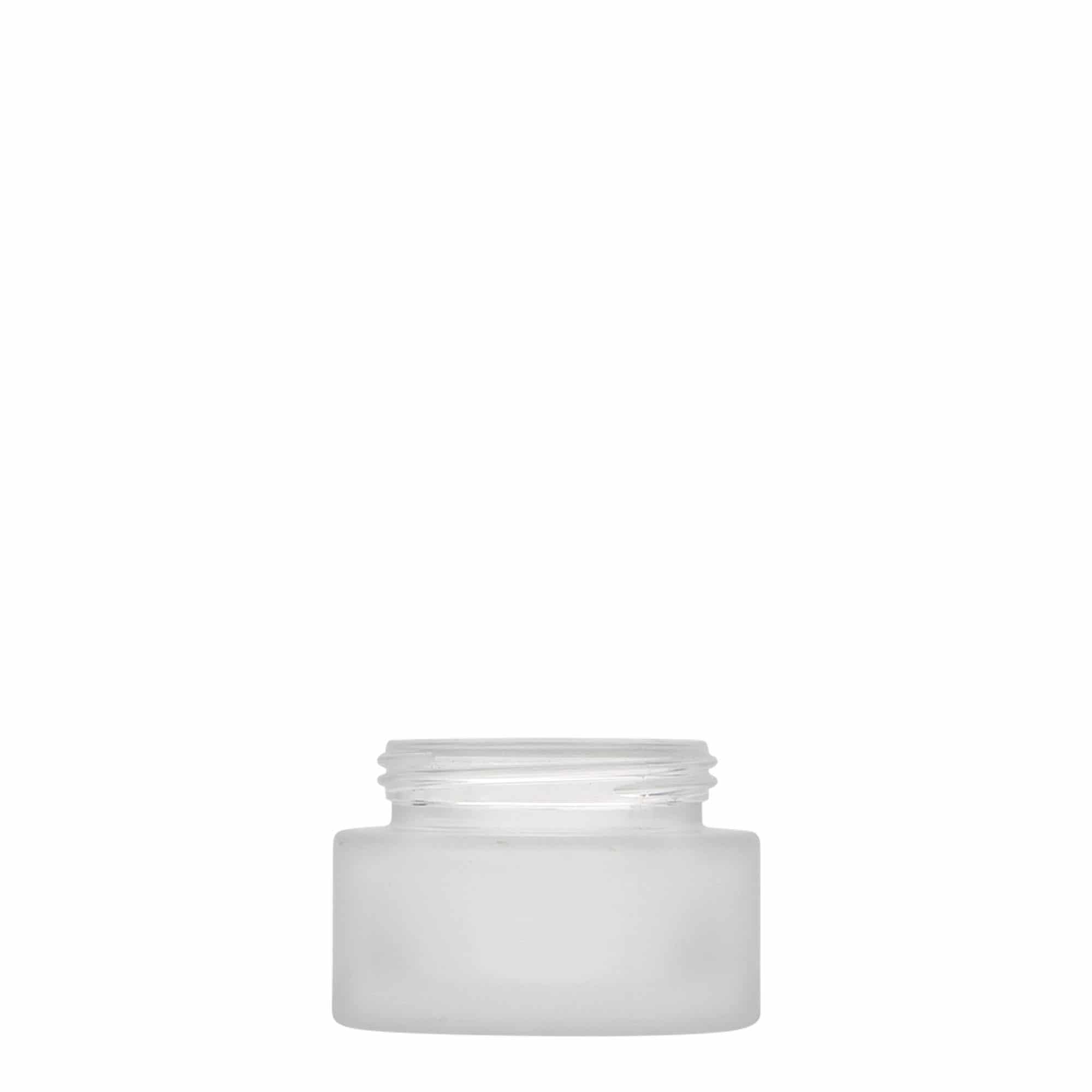 30 ml cosmetic jar 'Platin Edition', glass, frosted, closure: screw cap