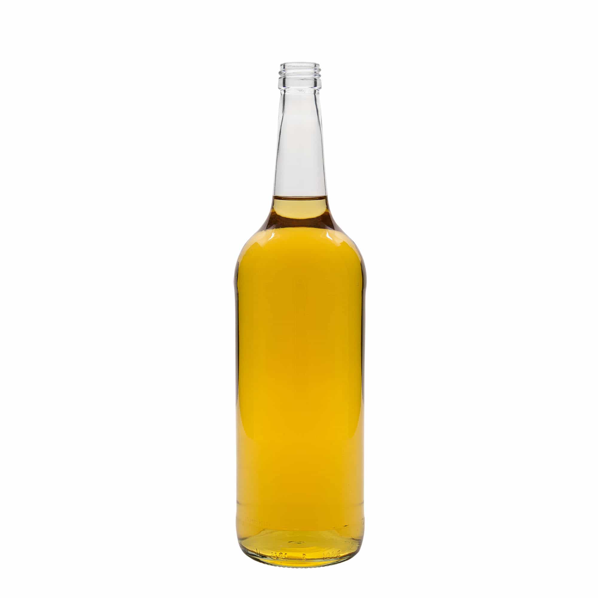 1,000 ml straight neck glass bottle, closure: PP 28