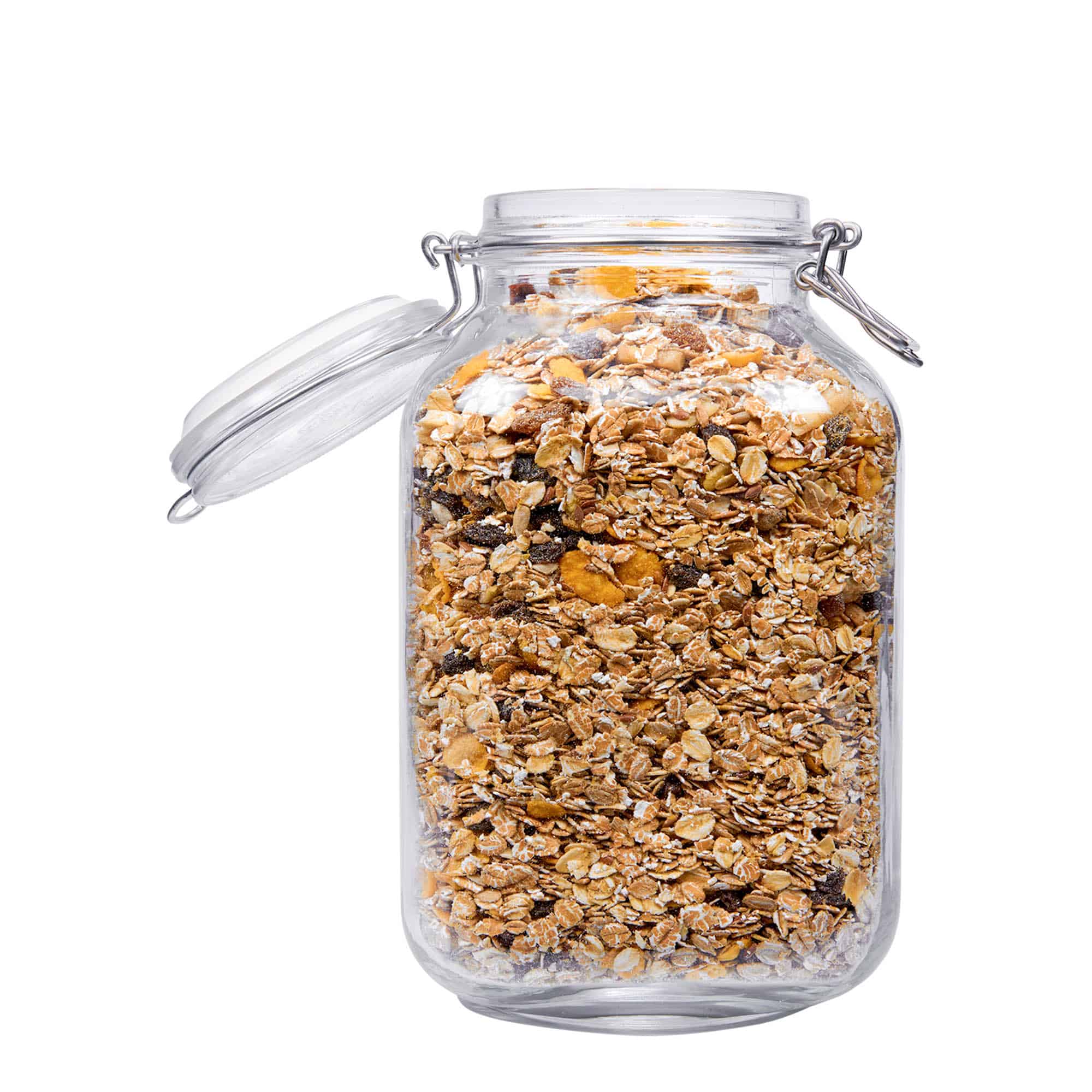 3,000 ml clip top jar 'Fido', square, closure: clip top