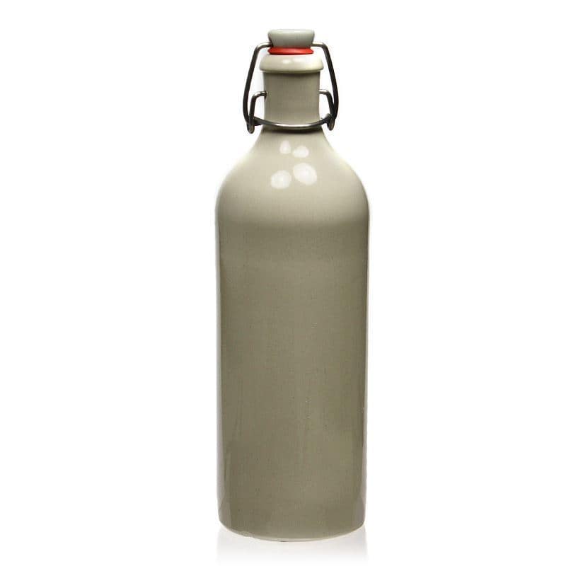 750 ml earthen jug, stoneware, beige, closure: swing top